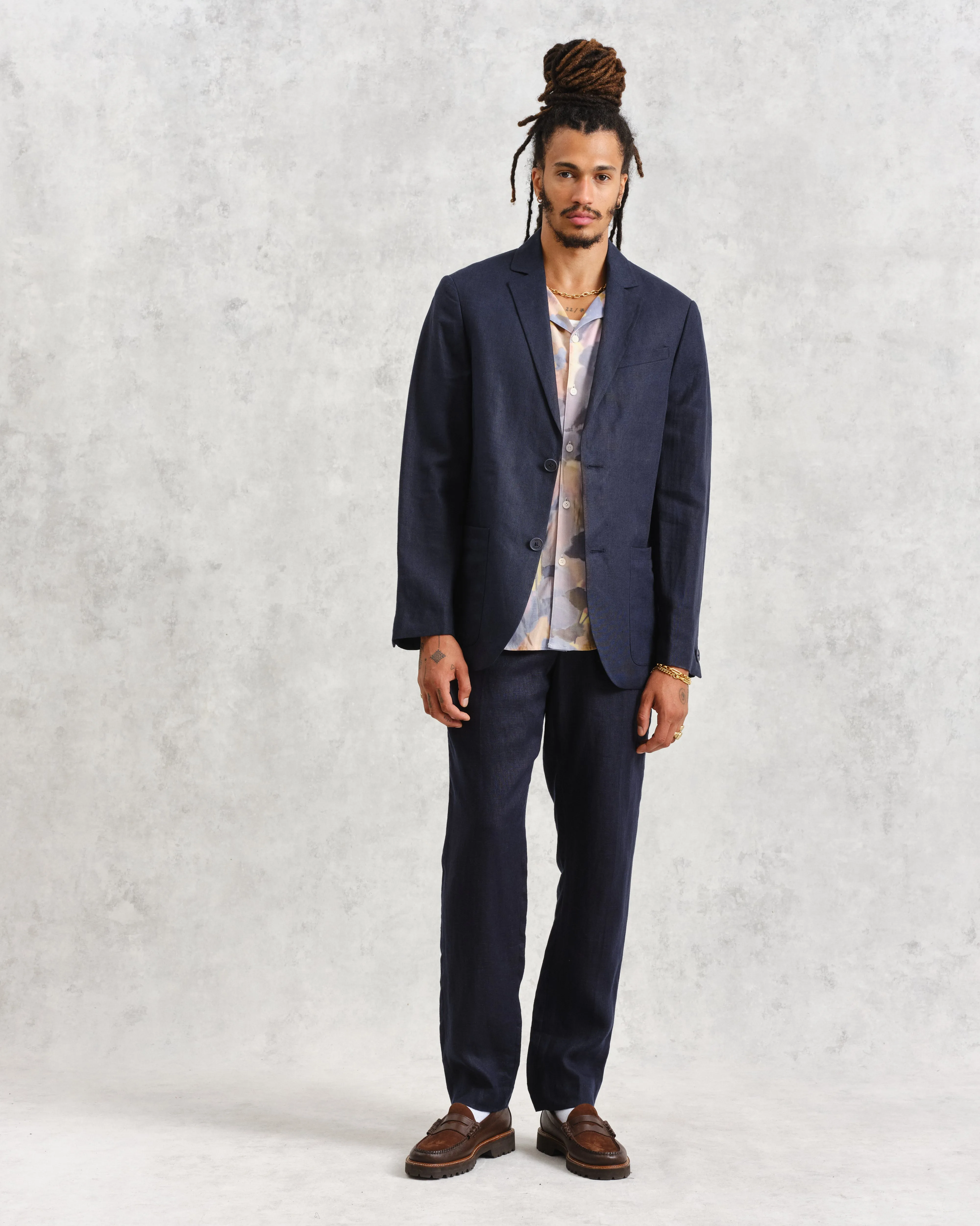 Alp Trousers Midnight Linen sold by Wax London product image thumbnail 4