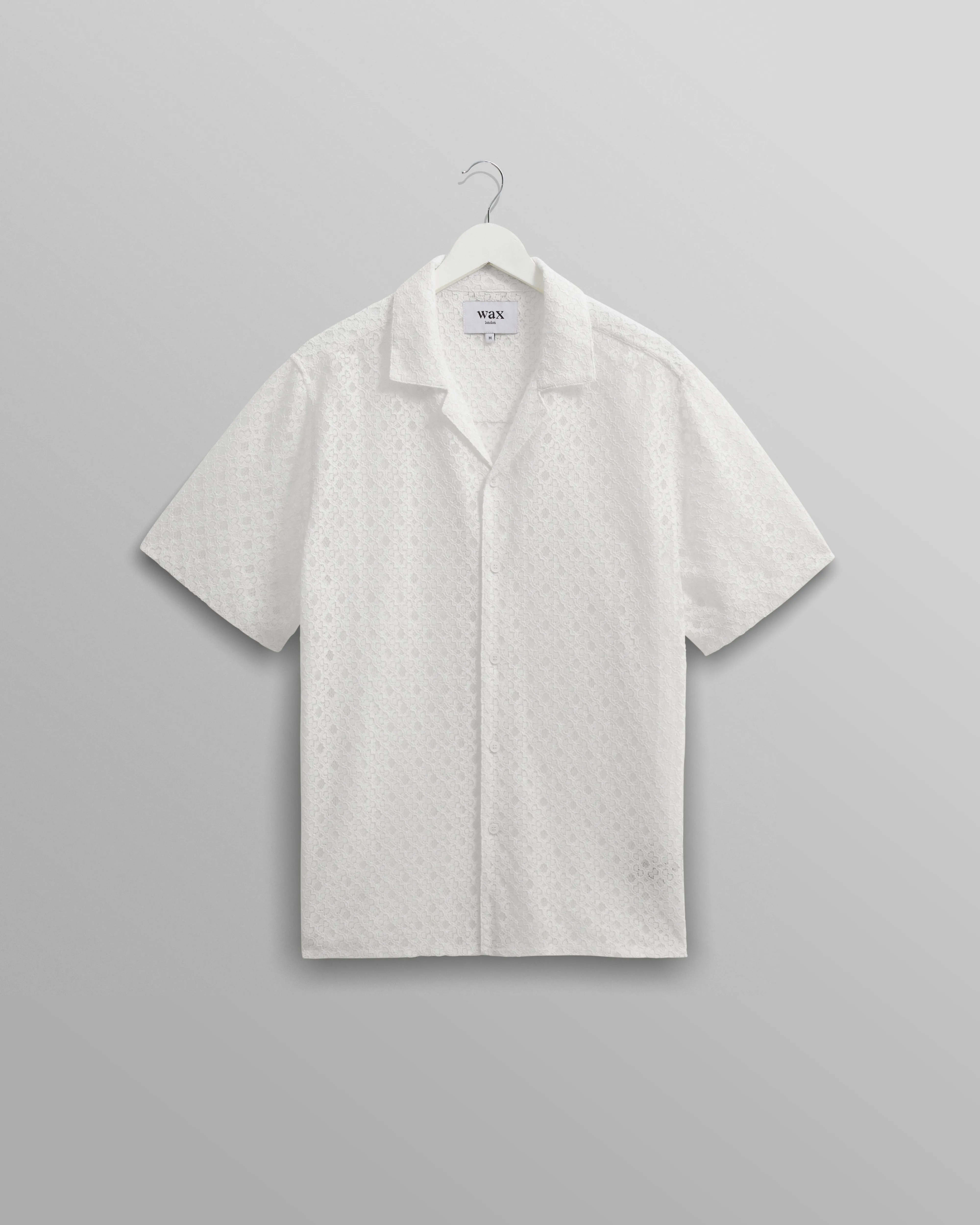 Didcot Shirt White Corded Lace sold by Wax London