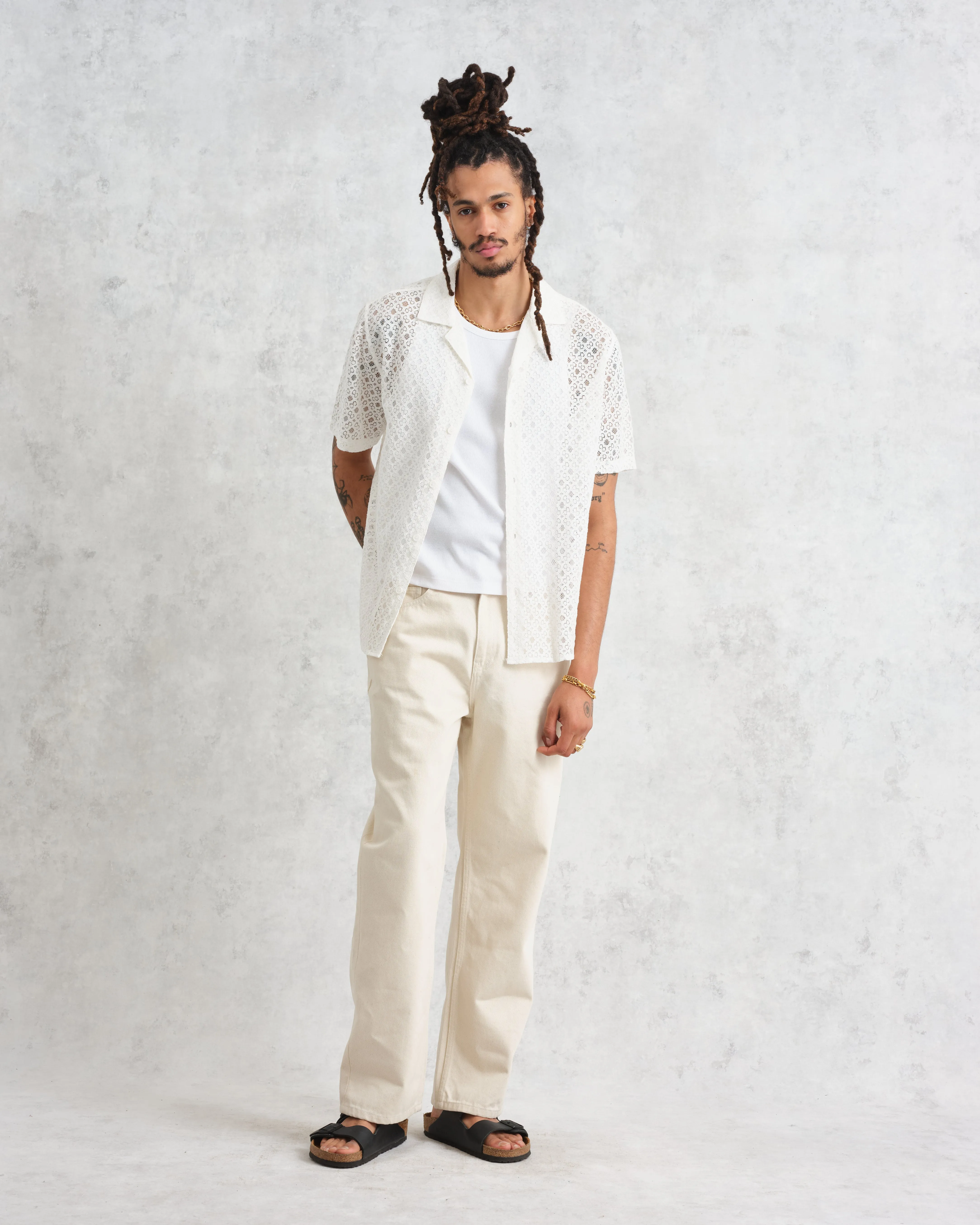 Didcot Shirt White Corded Lace sold by Wax London product image thumbnail 4