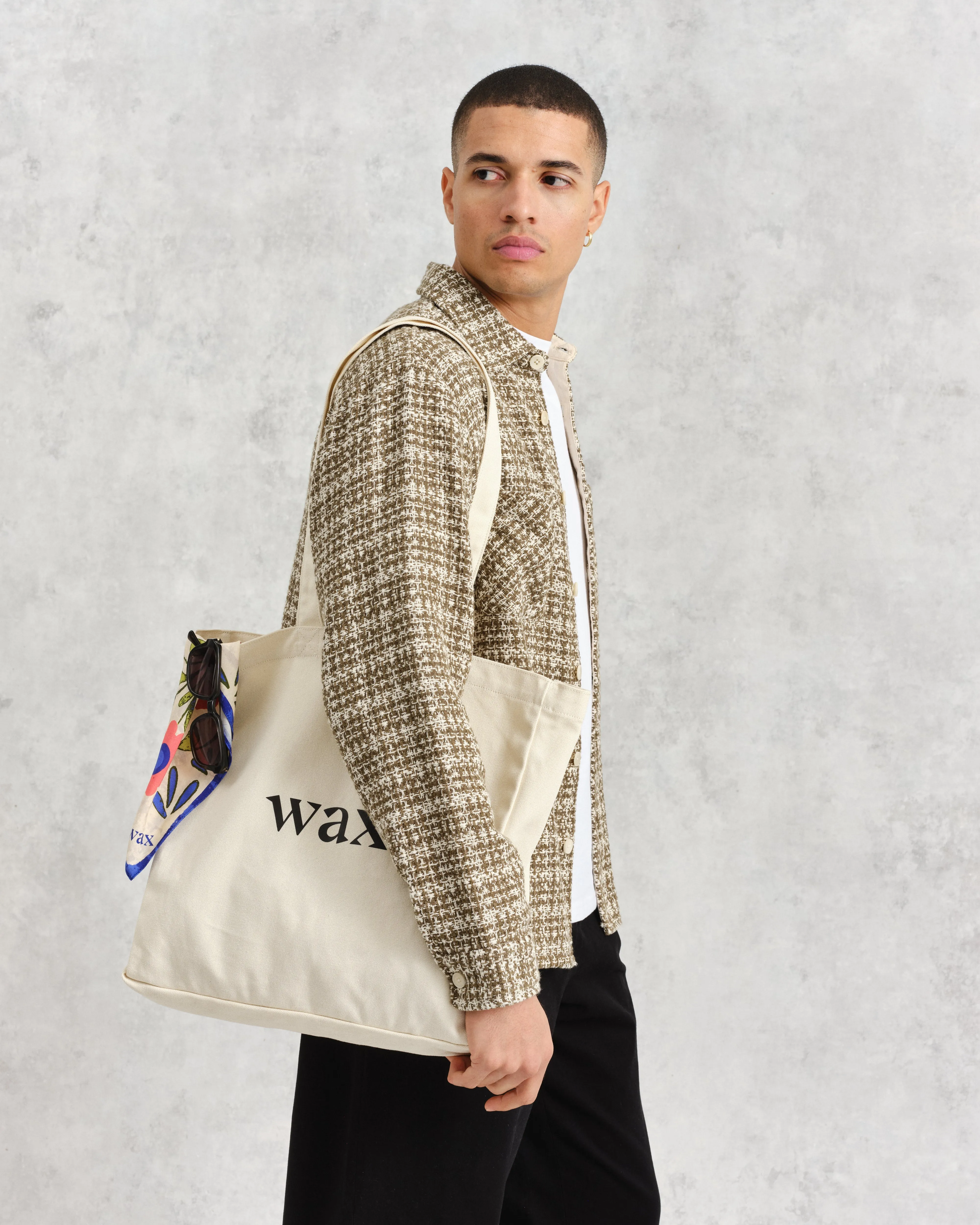 Borough - Natural Logo Tote Bag sold by Wax London product image thumbnail 2