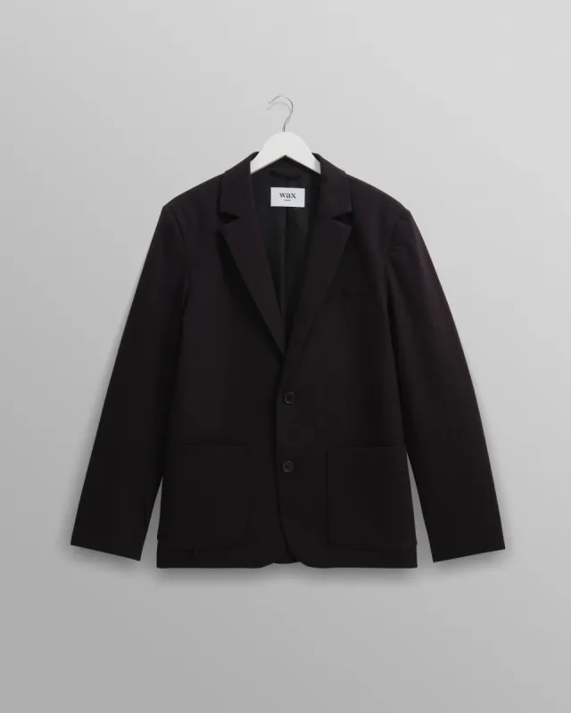 Fintry Blazer Black Seersucker made by Wax London