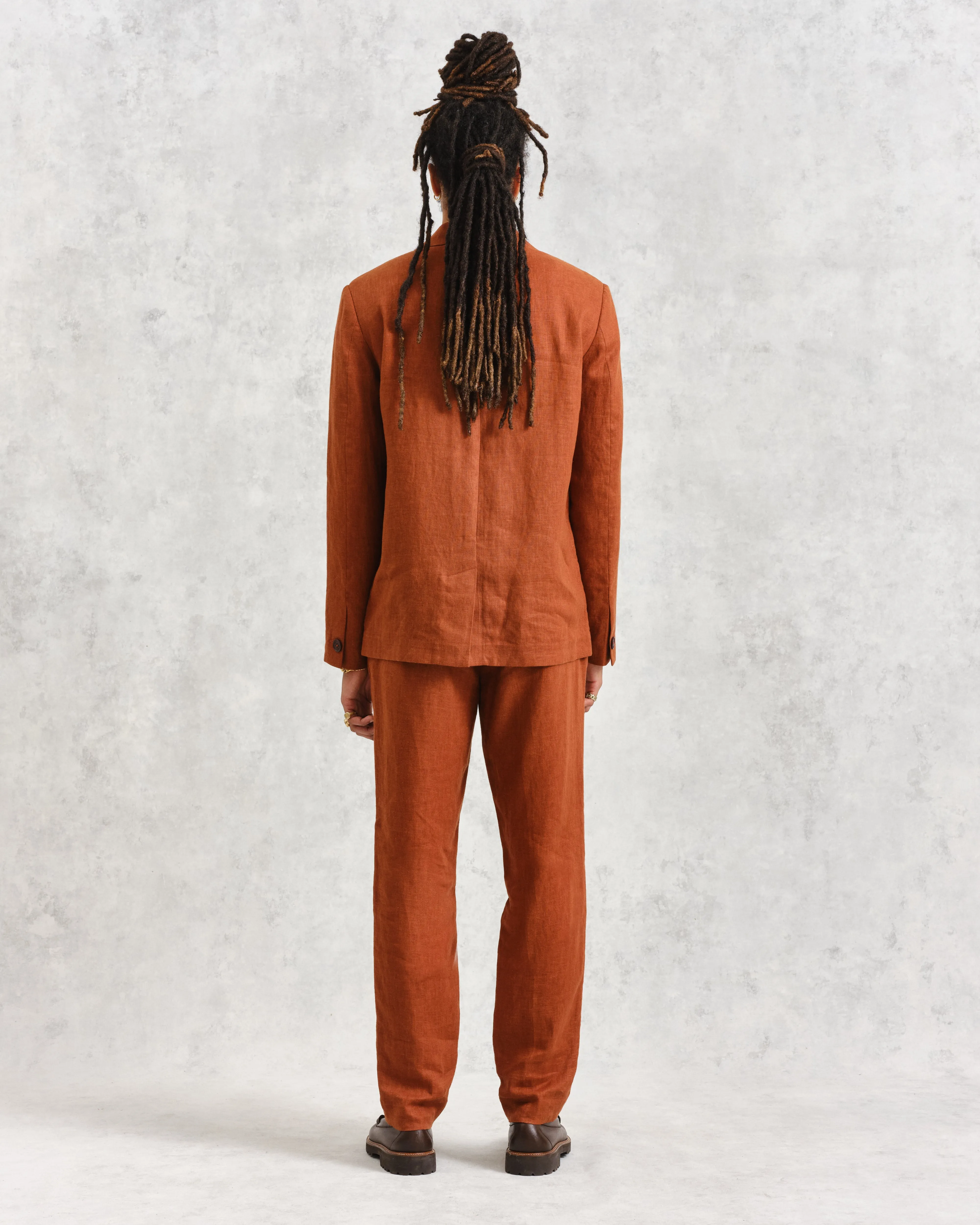 Fintry Blazer Rust Linen sold by Wax London product image thumbnail 5