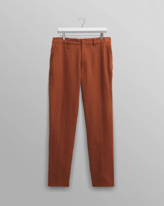 Alp - Rust Linen Trousers made by Wax London