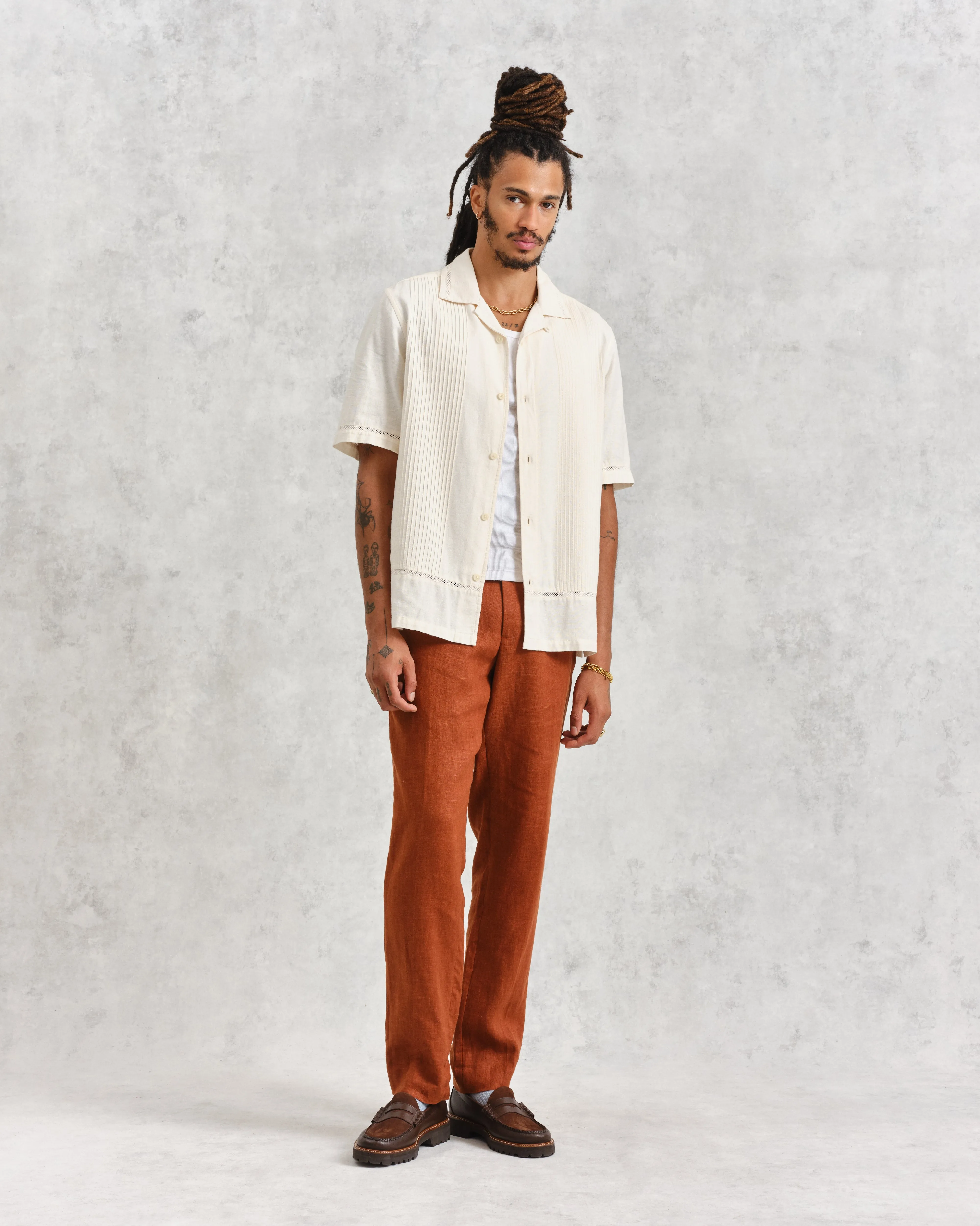 Alp - Rust Linen Trousers sold by Wax London product image thumbnail 4