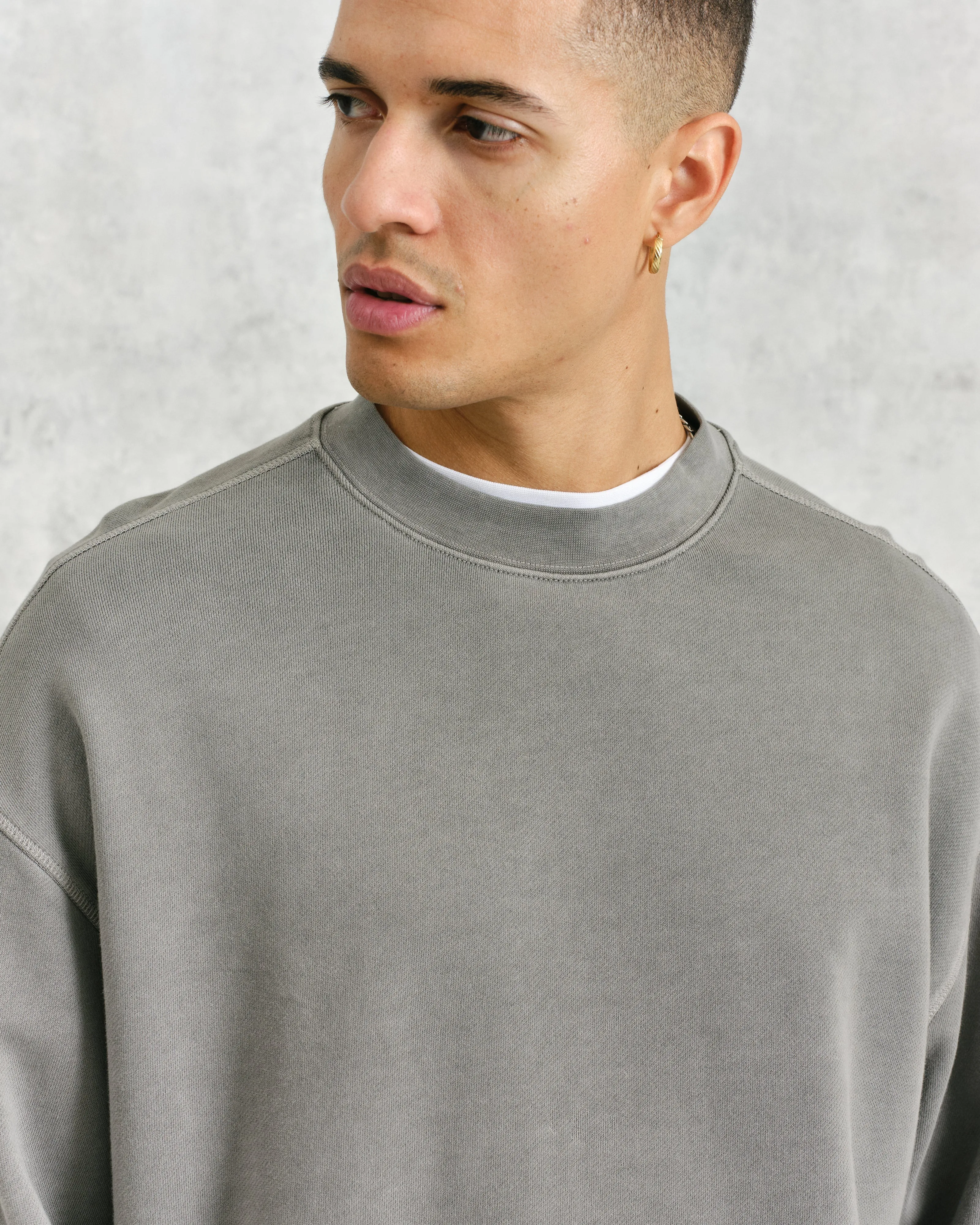 Zen - Grey Oversized Organic Cotton Sweat sold by Wax London product image thumbnail 3