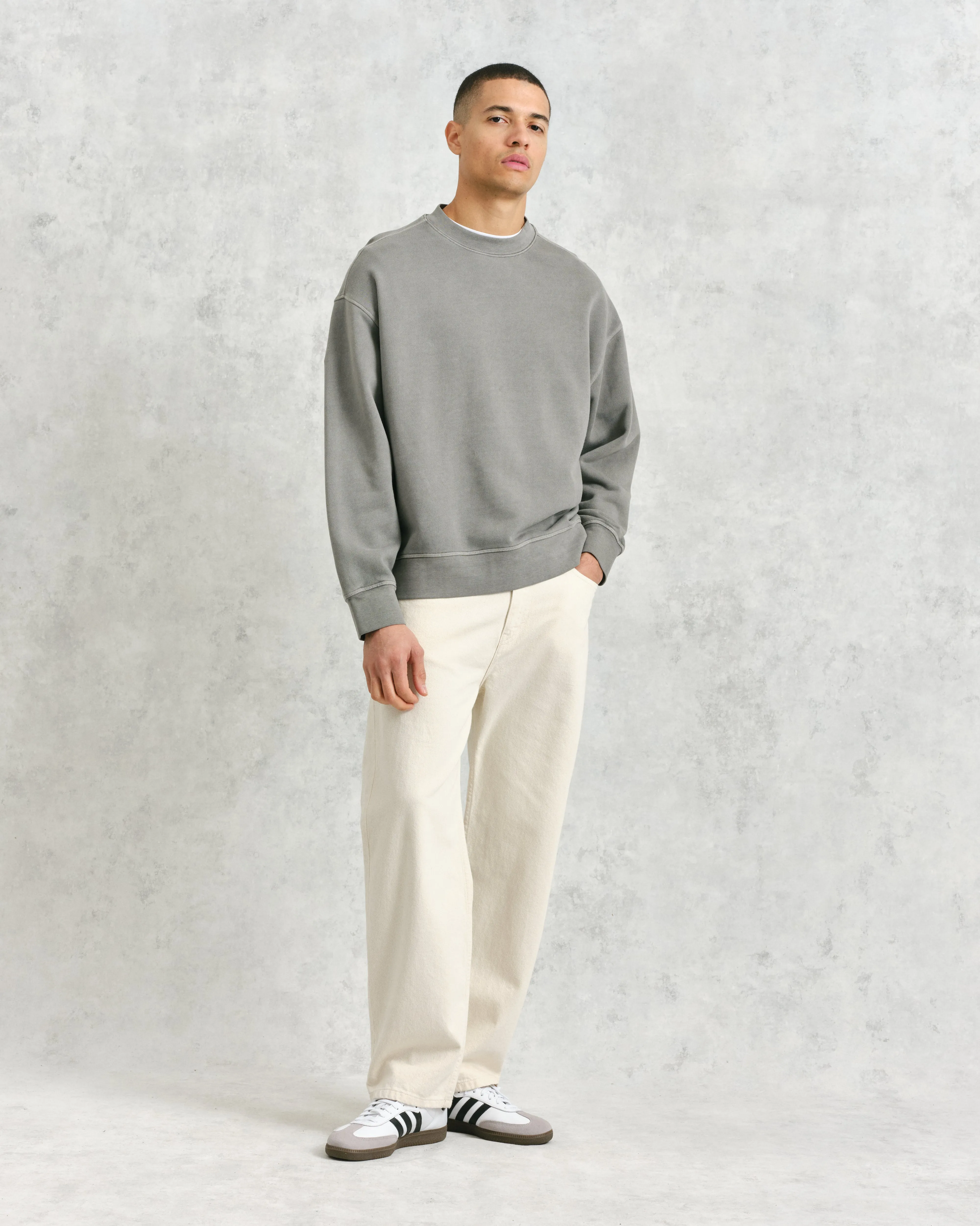 Zen - Grey Oversized Organic Cotton Sweat sold by Wax London product image thumbnail 4
