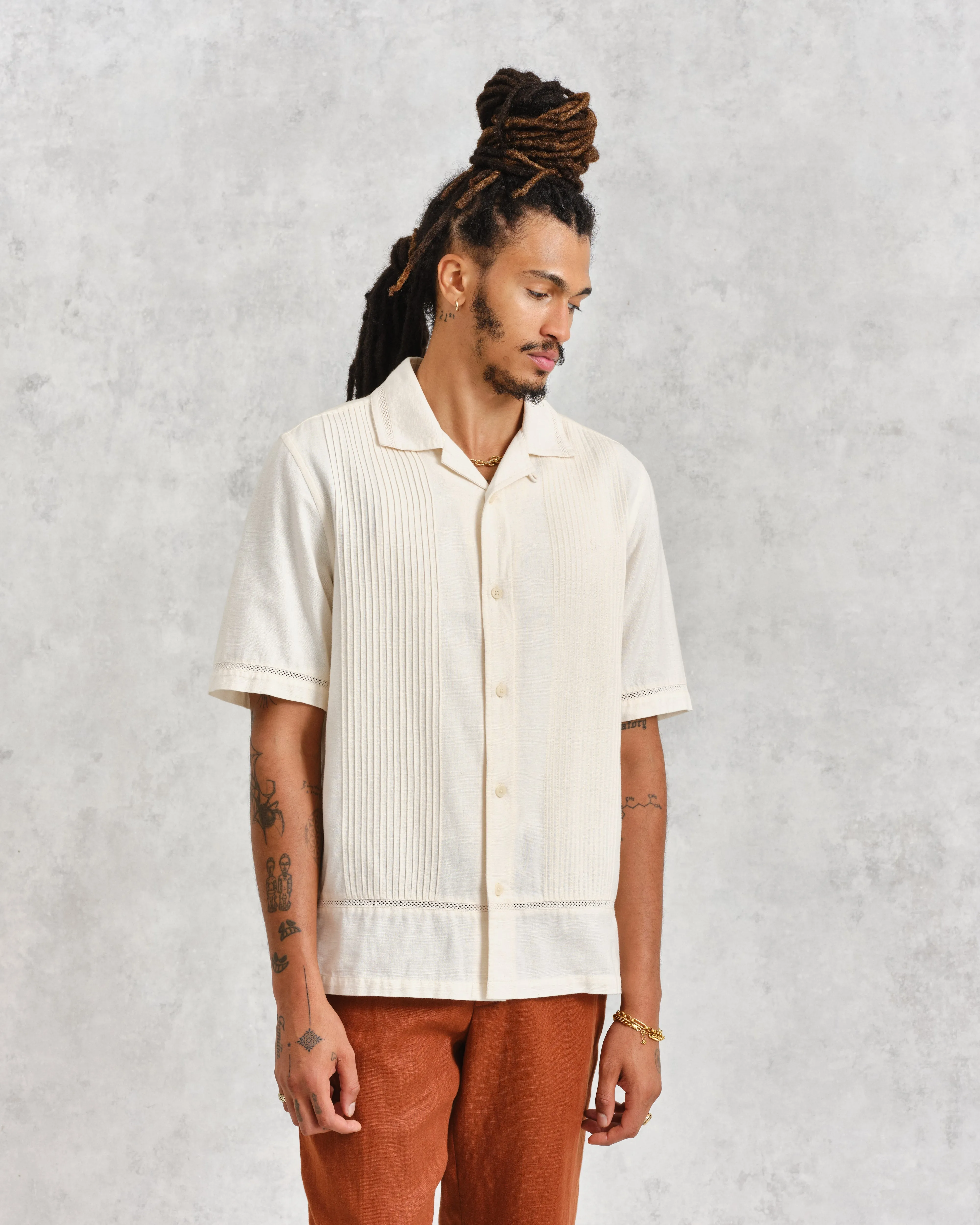 Newton Shirt Cream Pintuck sold by Wax London product image thumbnail 2