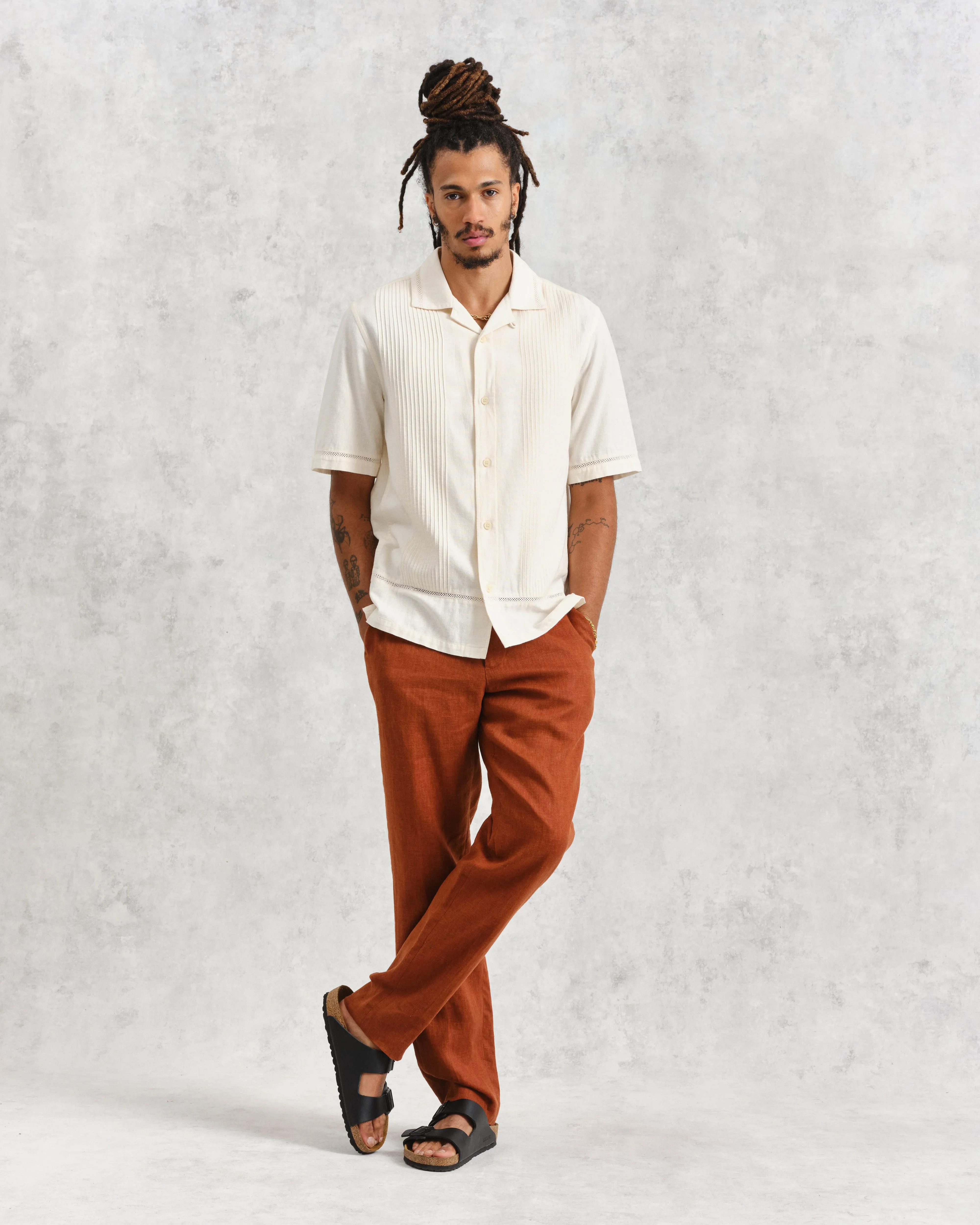 Newton Shirt Cream Pintuck sold by Wax London product image thumbnail 4