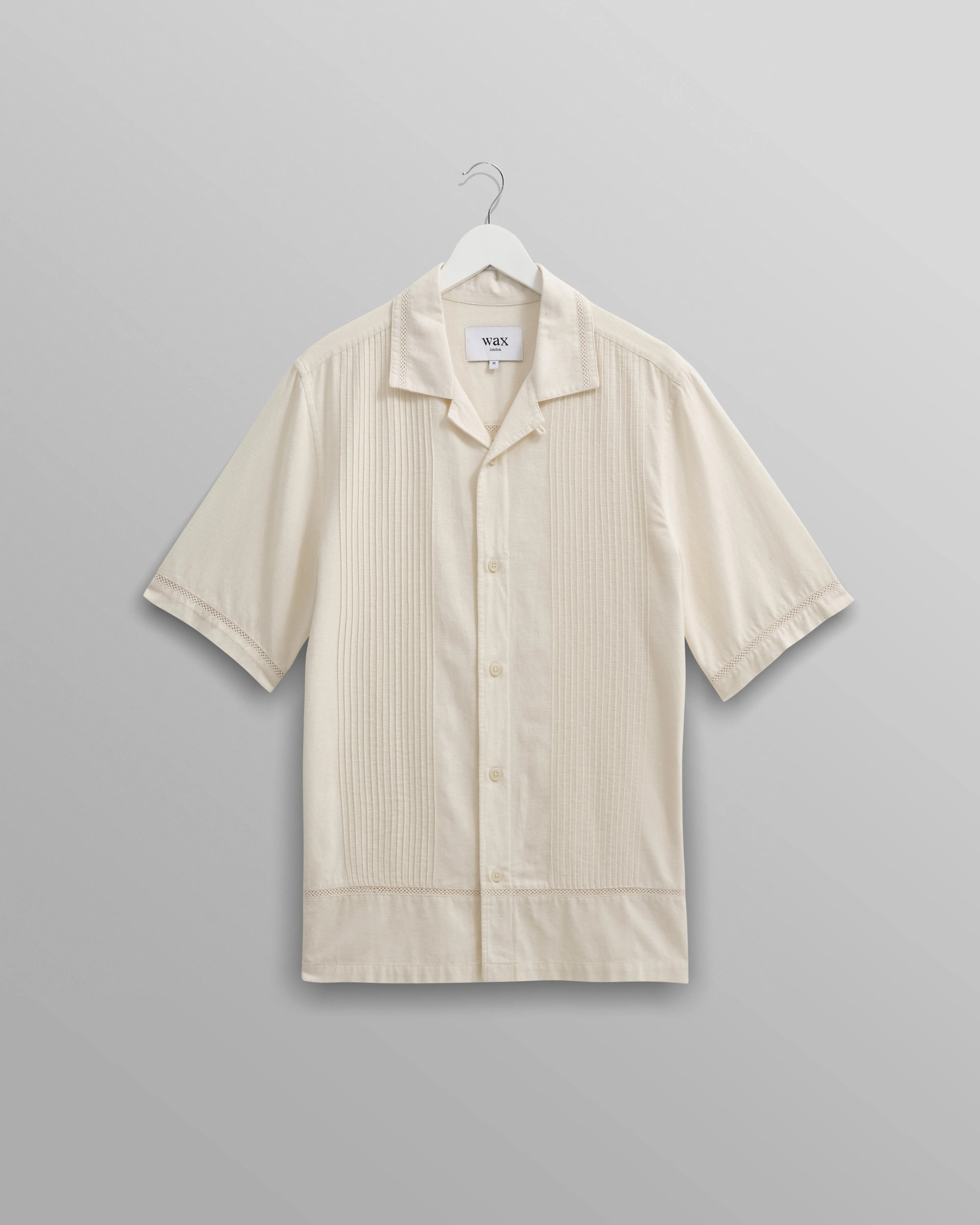 Newton Shirt Cream Pintuck sold by Wax London