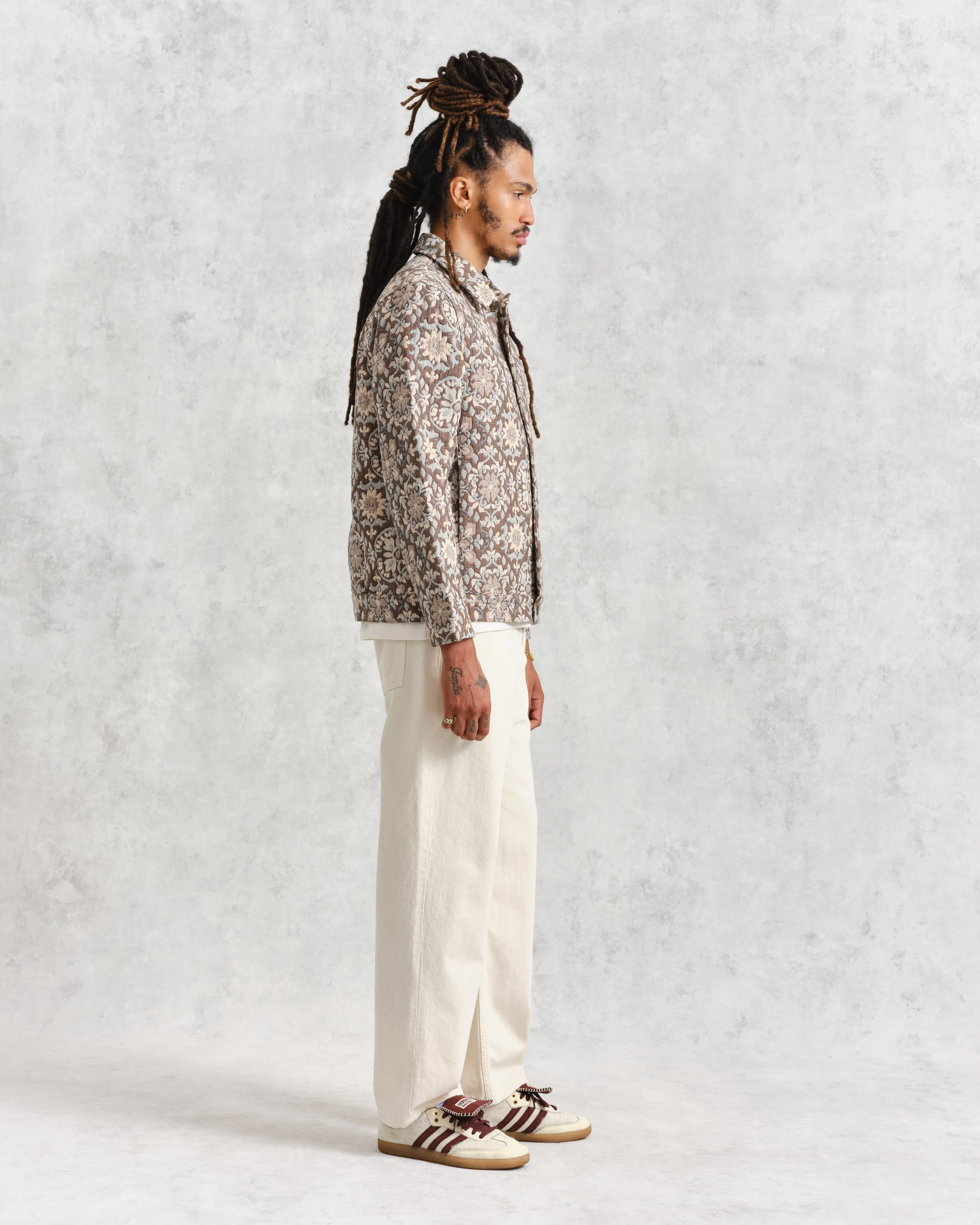 Iggy Jacket Beige/Blue Mosaic Jacquard sold by Wax London product image thumbnail 5