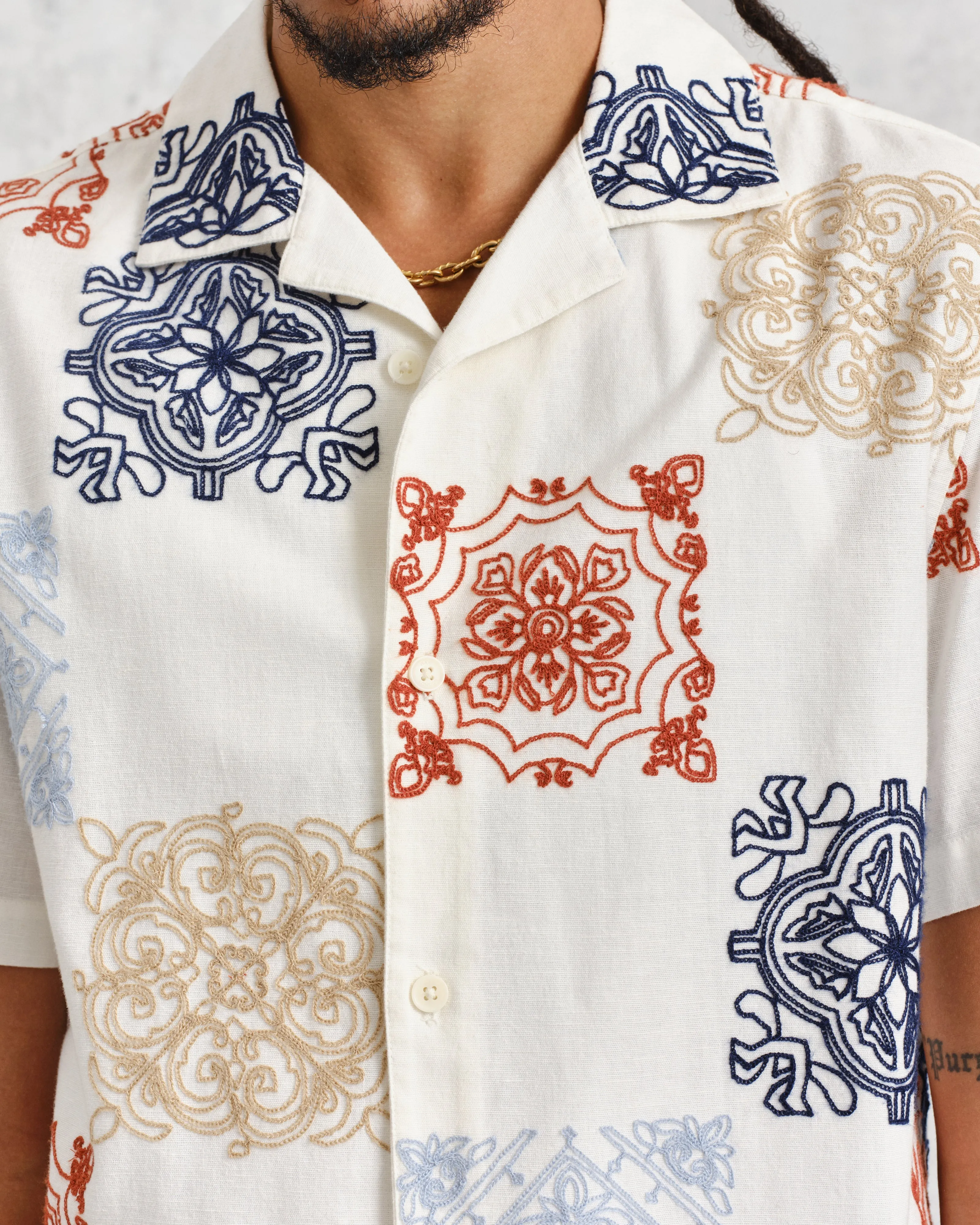Didcot Shirt Multi Ornate Squares sold by Wax London product image thumbnail 3