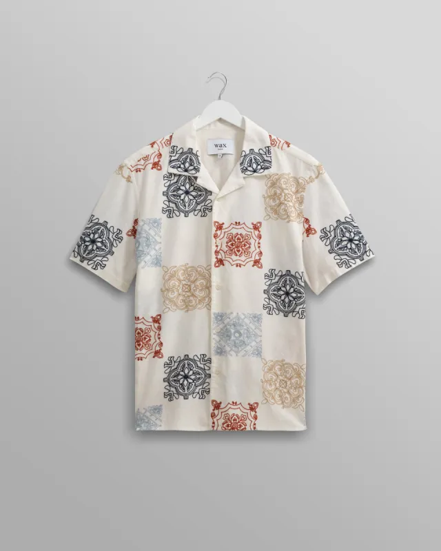 Didcot Shirt Multi Ornate Squares sold by Wax London