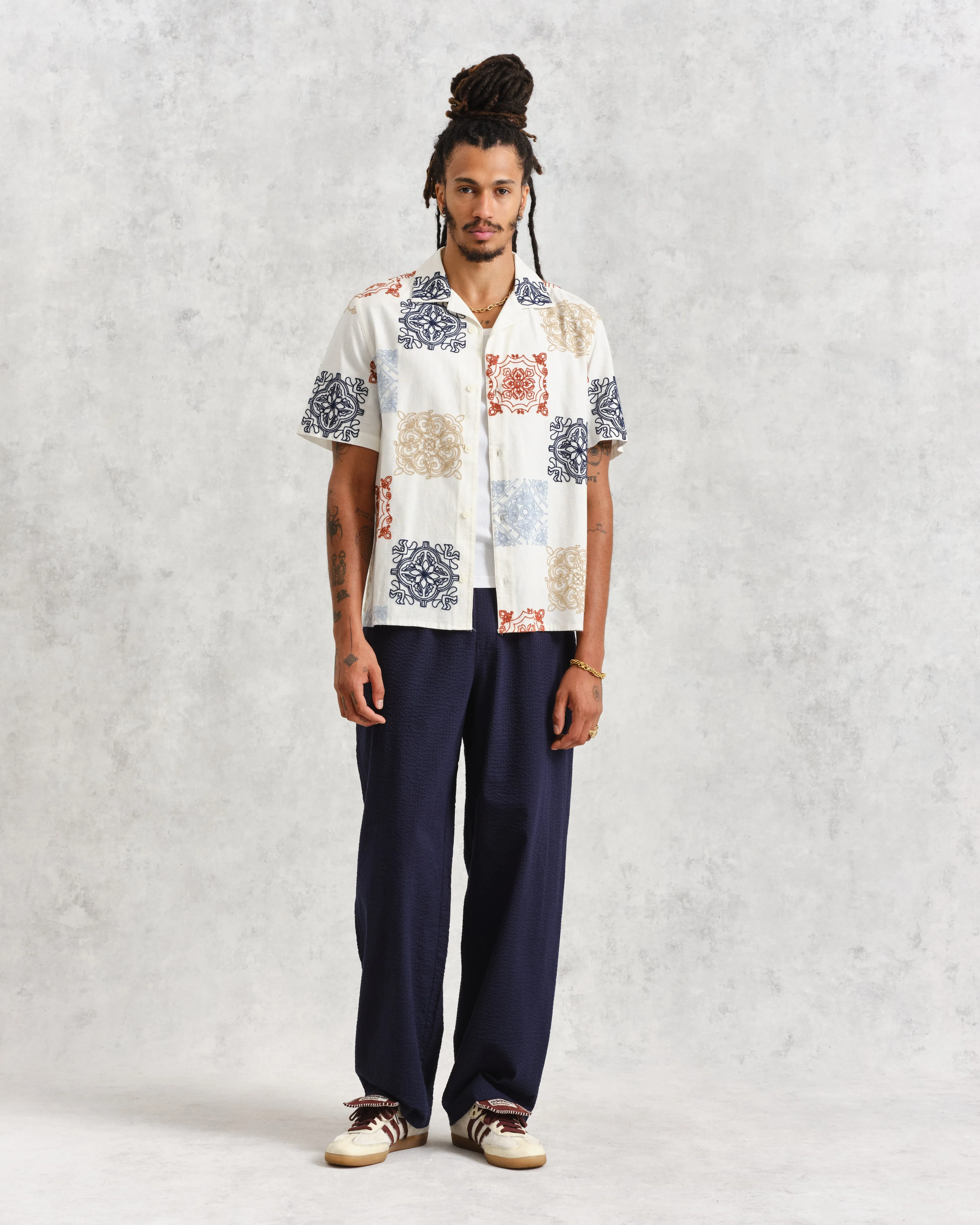 Didcot Shirt Multi Ornate Squares sold by Wax London product image thumbnail 4