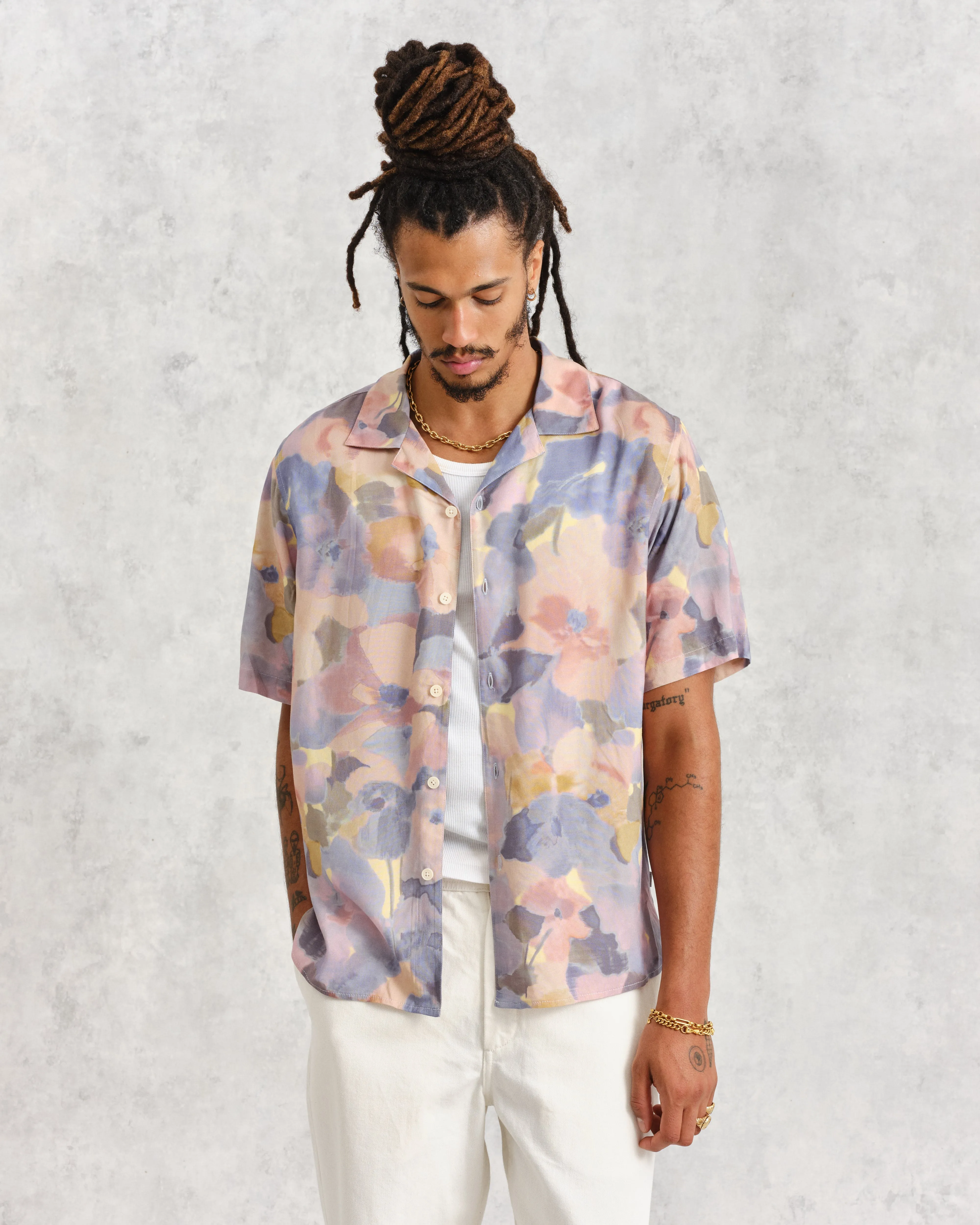 Didcot Shirt Blue/Pink Botanic sold by Wax London product image thumbnail 2