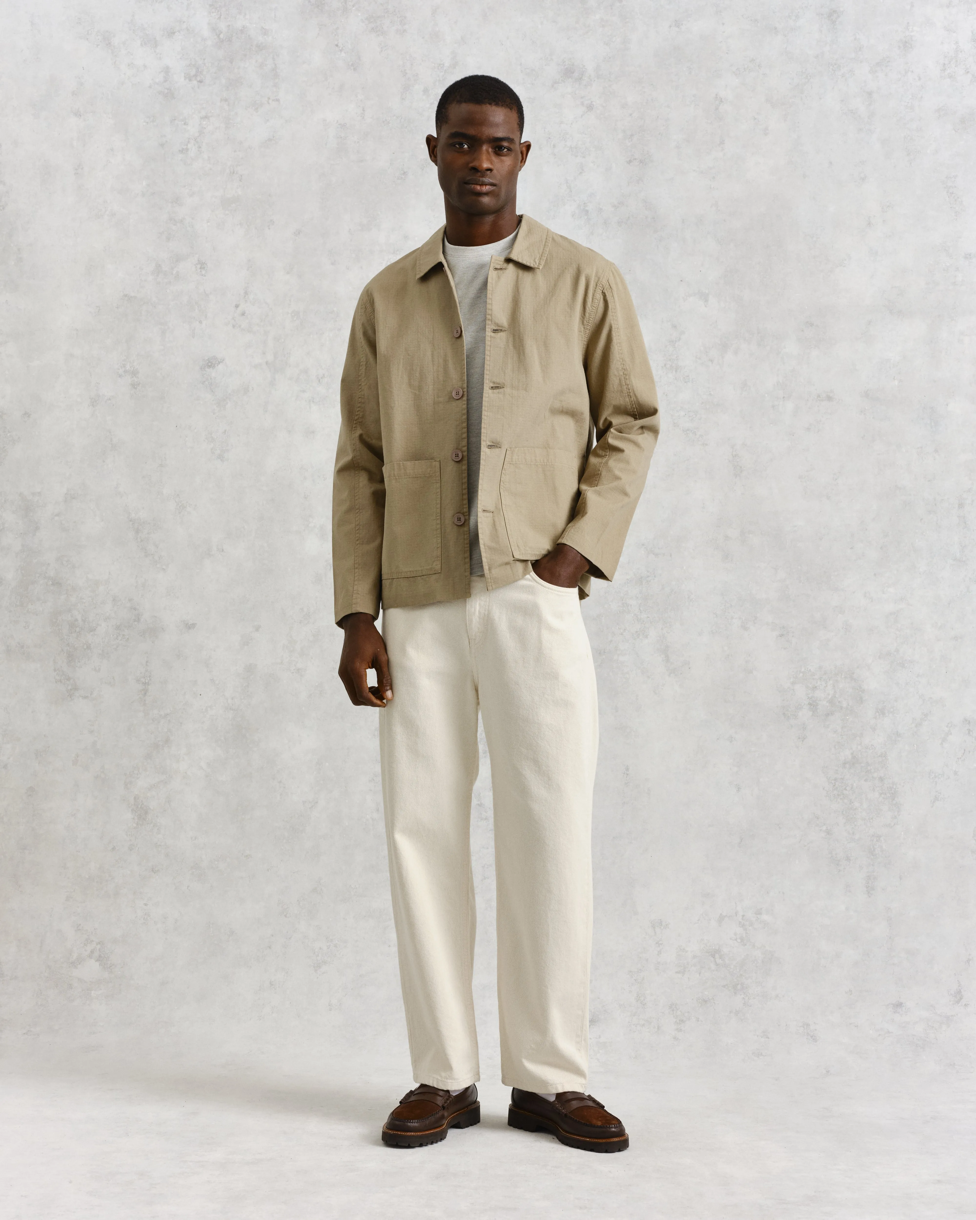 Grant Jacket Khaki Ripstop sold by Wax London product image thumbnail 4