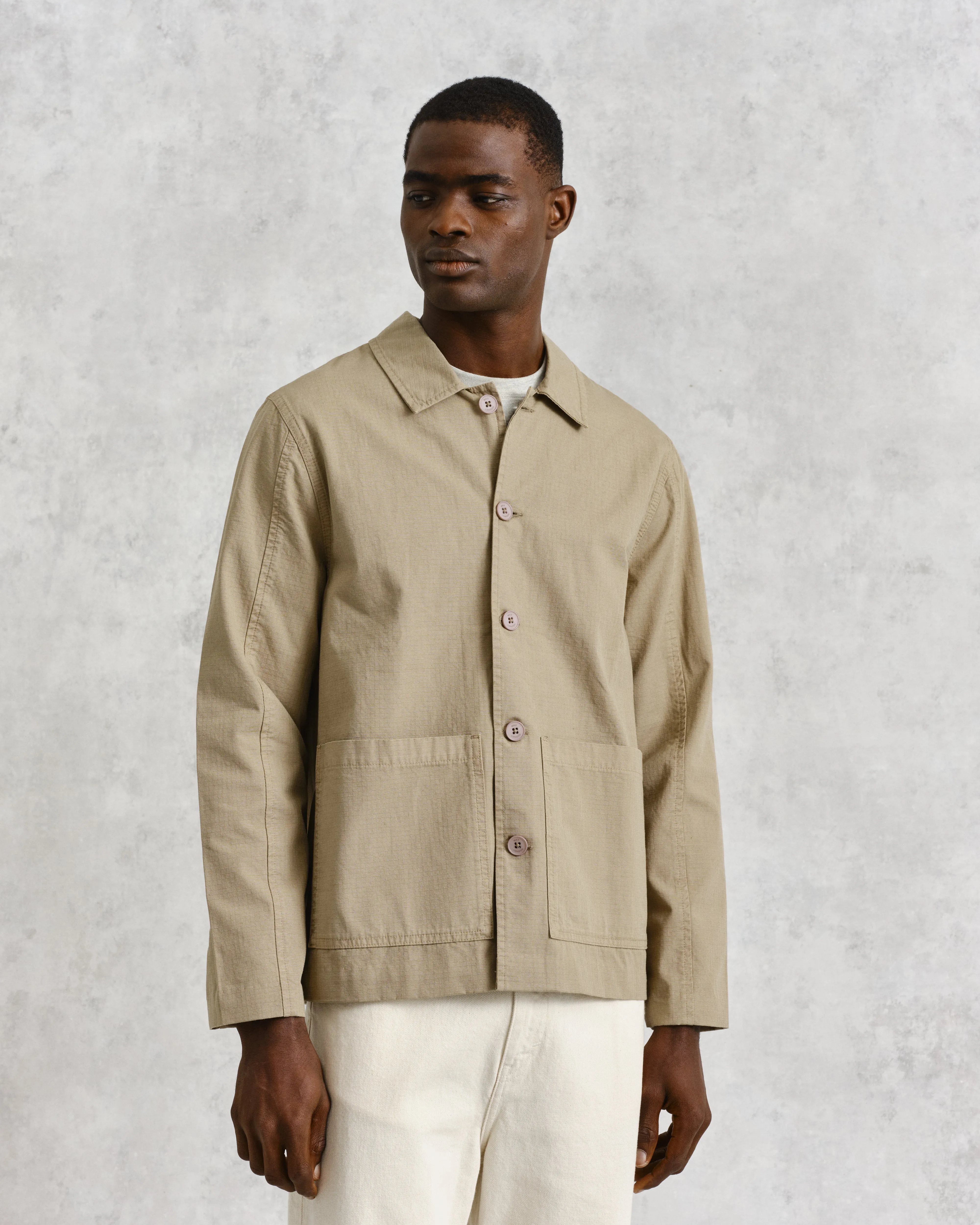Grant Jacket Khaki Ripstop sold by Wax London product image thumbnail 2