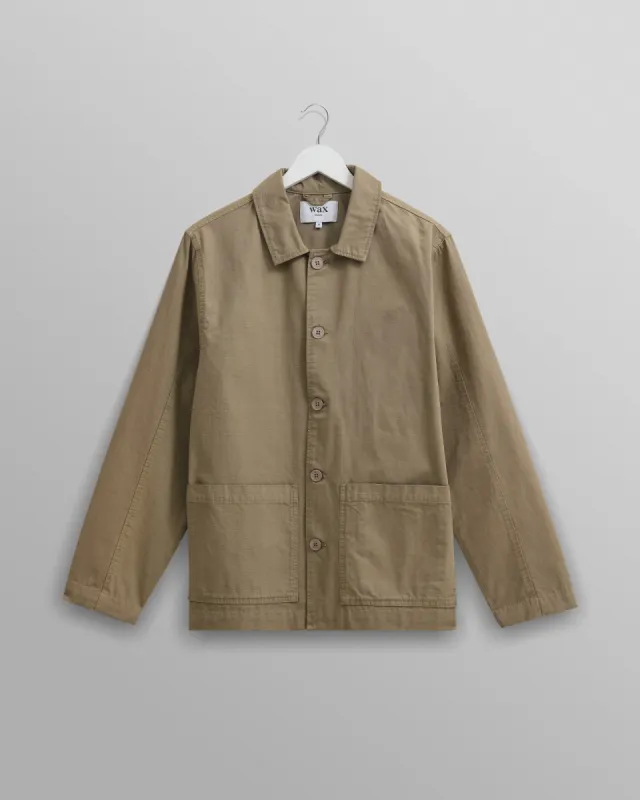 Grant Jacket Khaki Ripstop sold by Wax London
