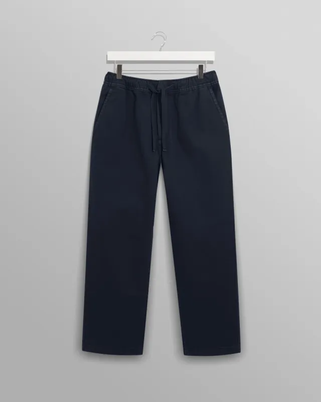 Kurt - Navy Organic Cotton Trousers made by Wax London