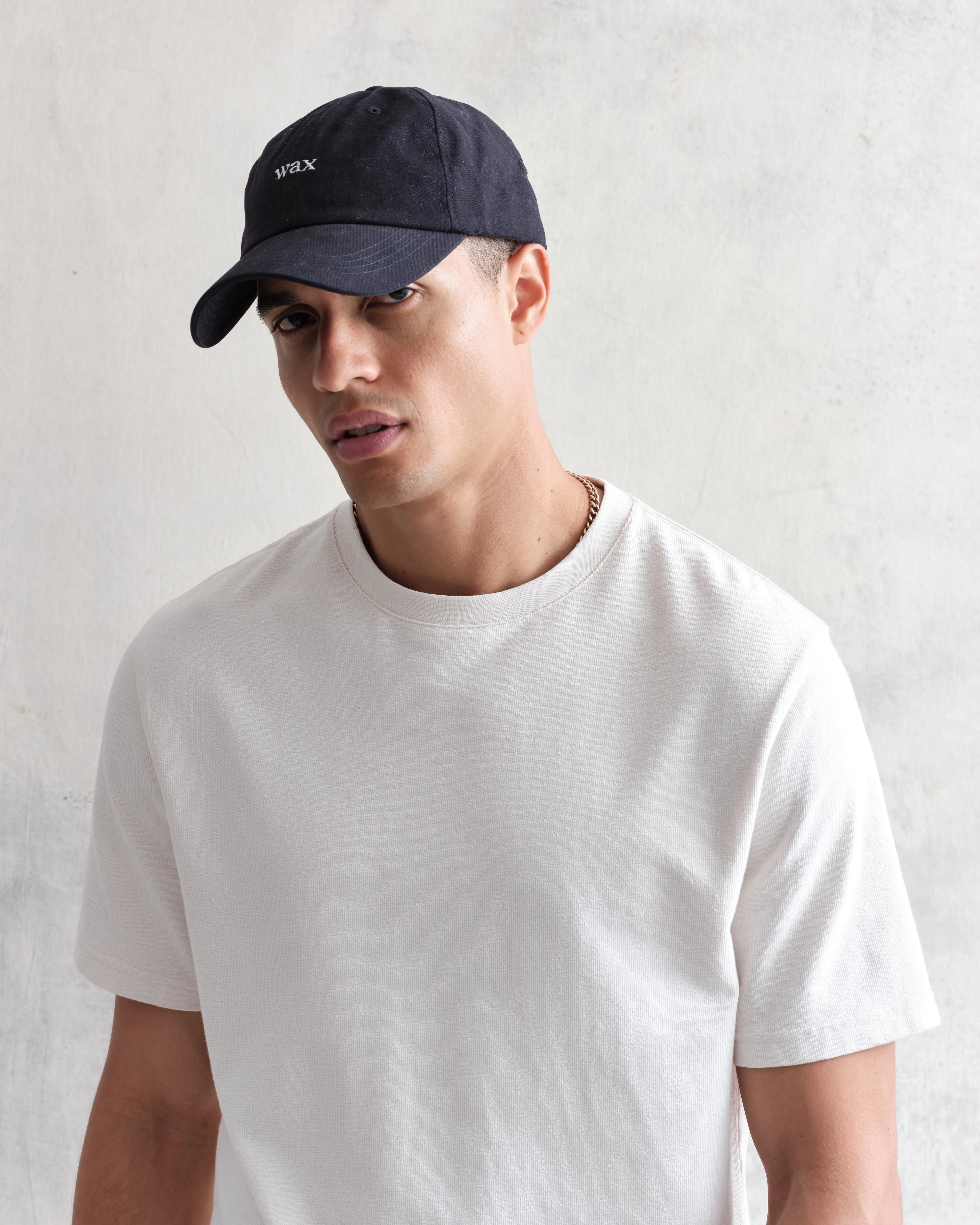 Spencer - Navy Cotton Sports Cap sold by Wax London product image thumbnail 2