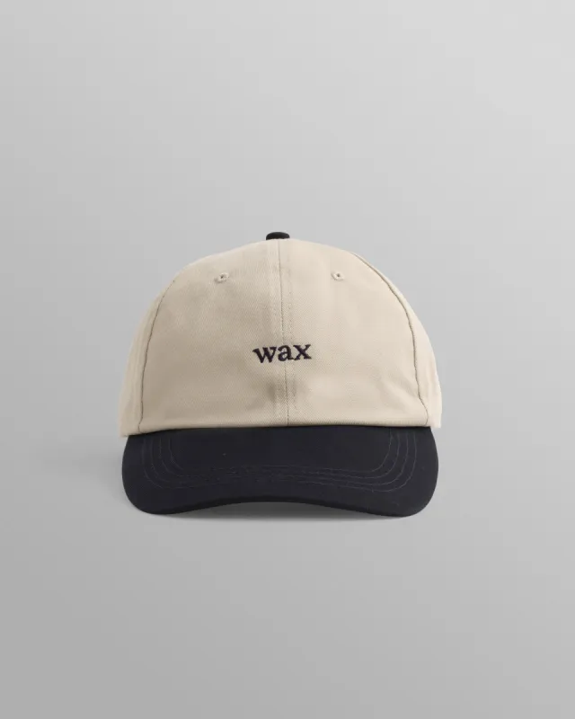 Spencer - Stone/Navy Cotton Sports Cap made by Wax London