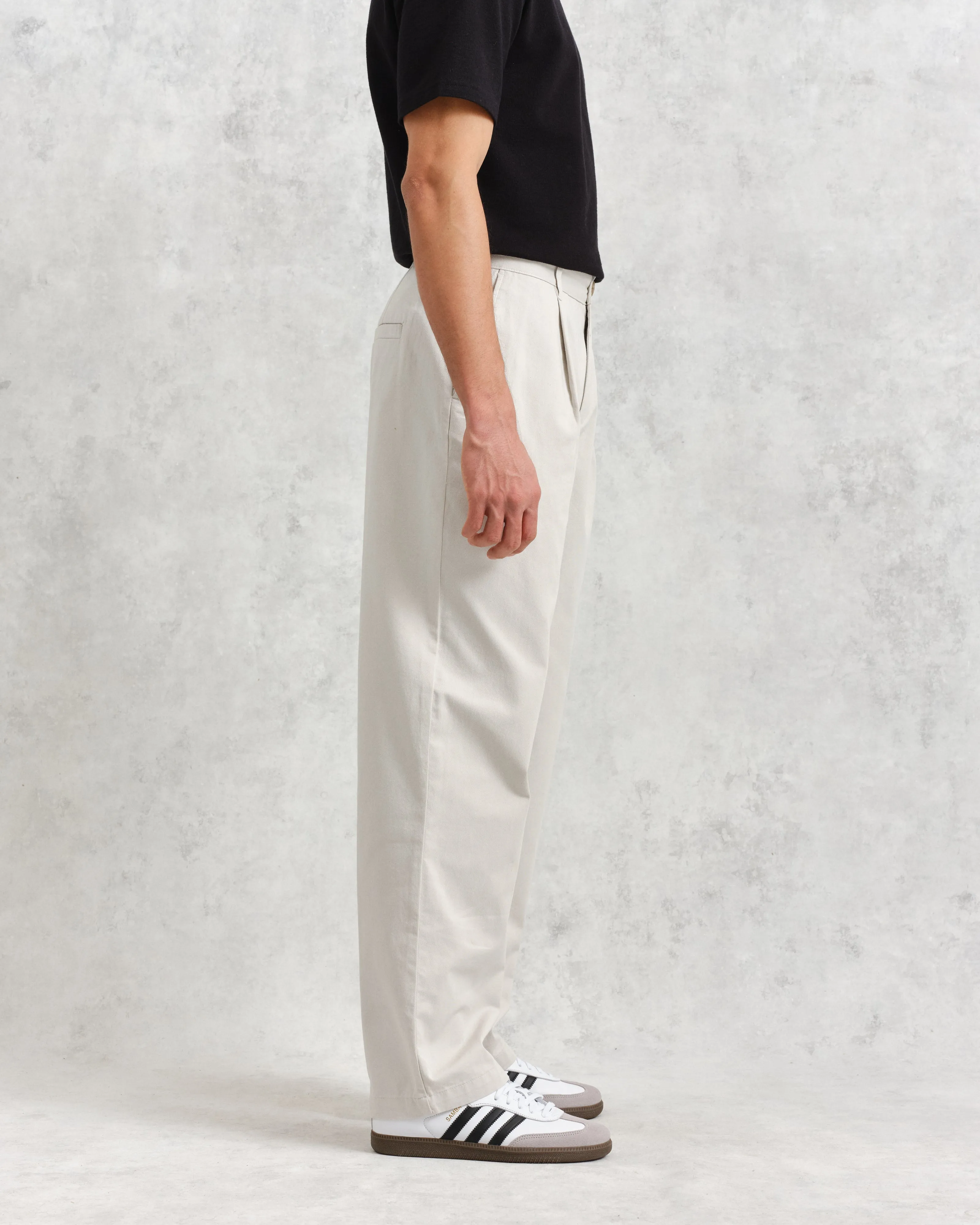 Milo Trousers Off White Cotton Twill sold by Wax London product image thumbnail 5