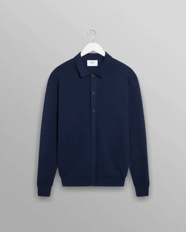 Tristan Shirt Navy made by Wax London