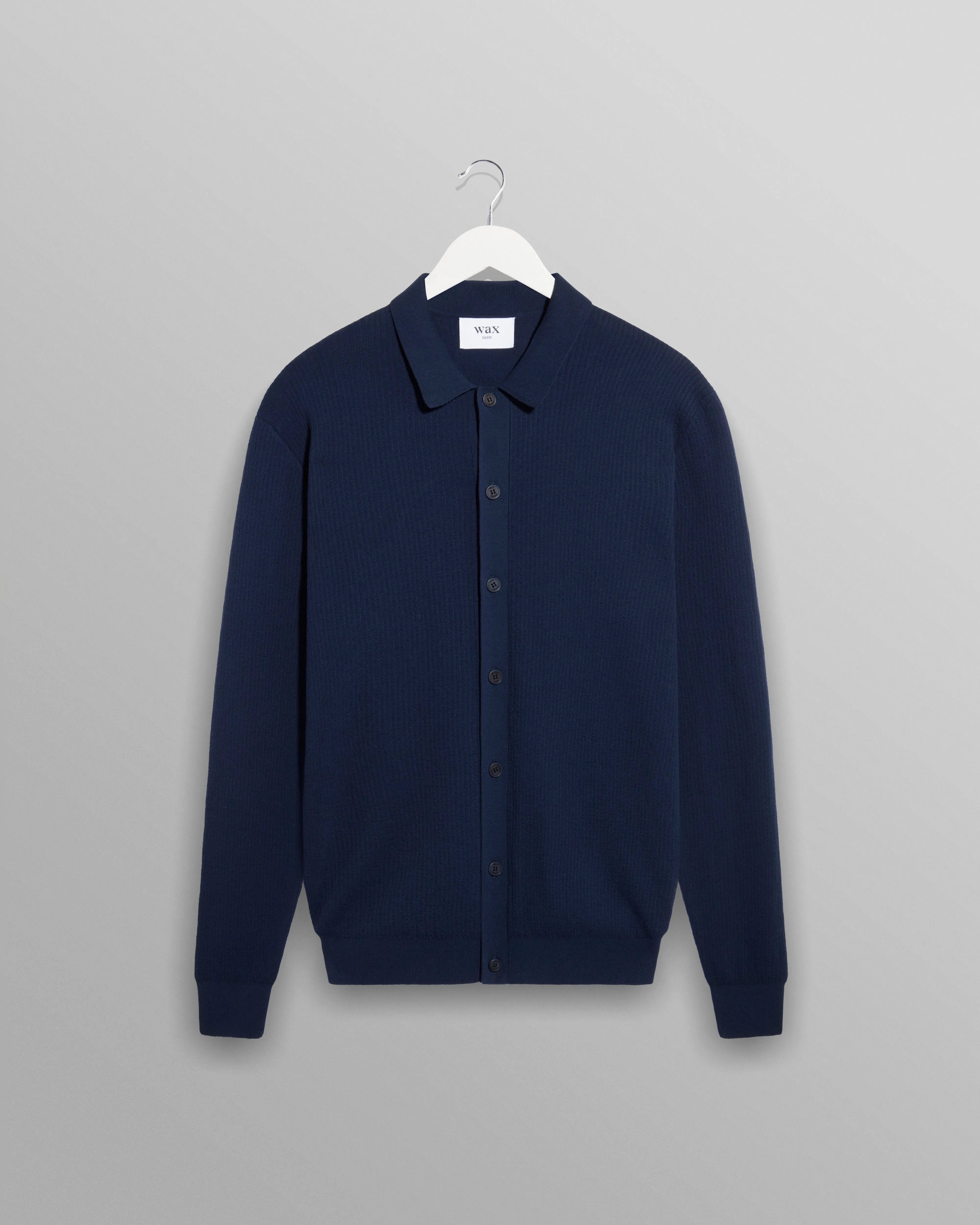 Tristan Shirt Navy sold by Wax London
