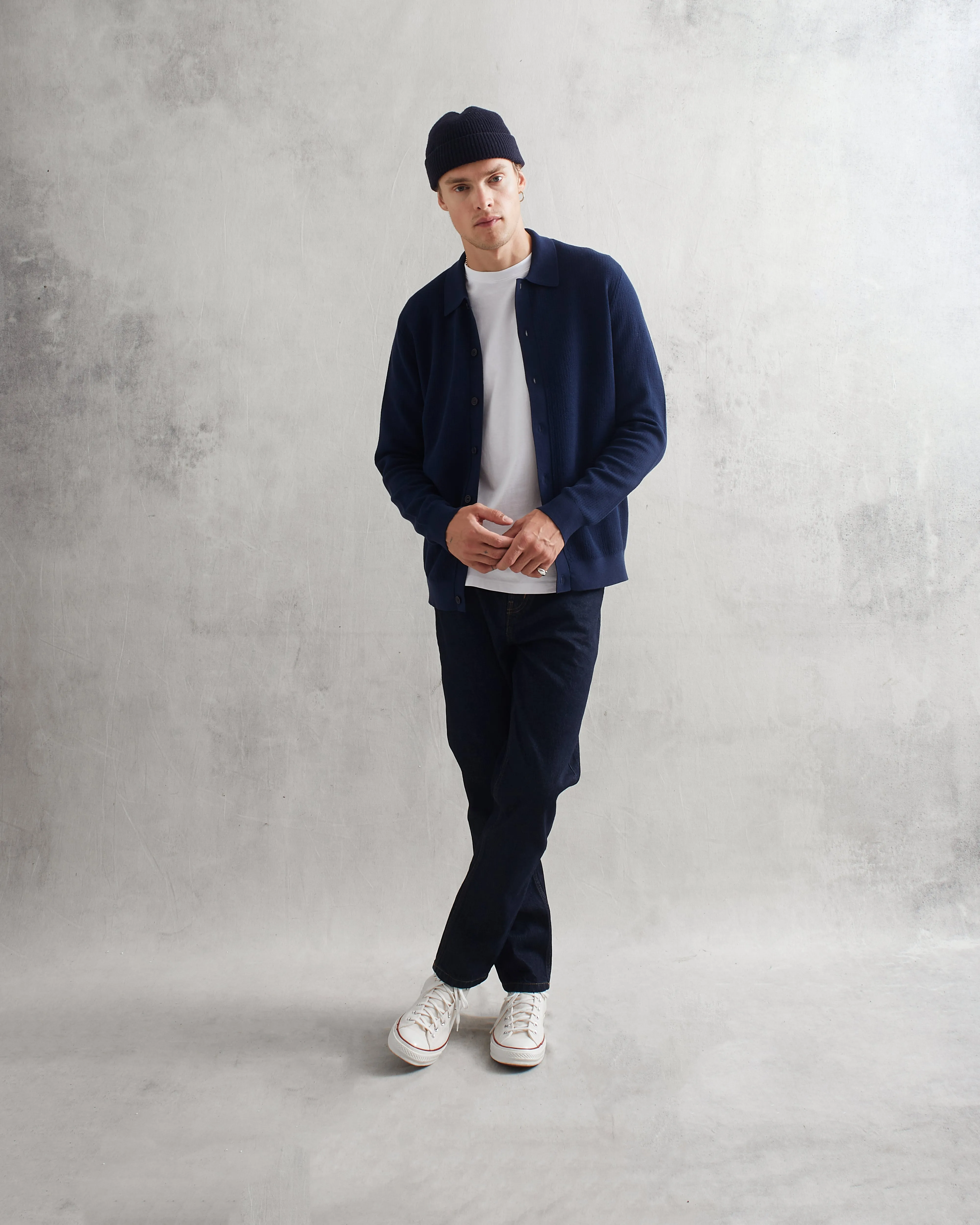 Tristan Shirt Navy sold by Wax London product image thumbnail 4