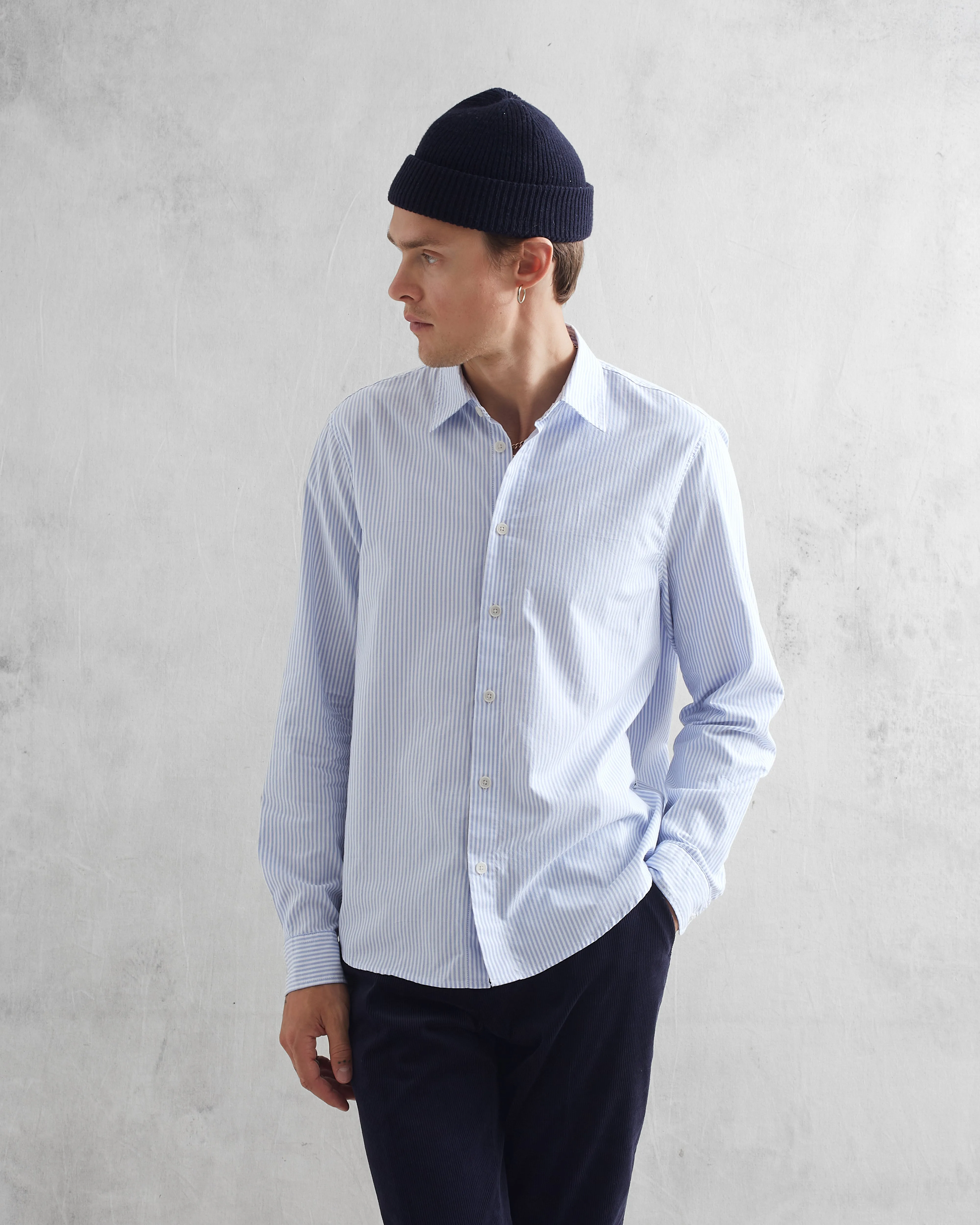 Trin Shirt Oxford Stripe sold by Wax London product image thumbnail 2