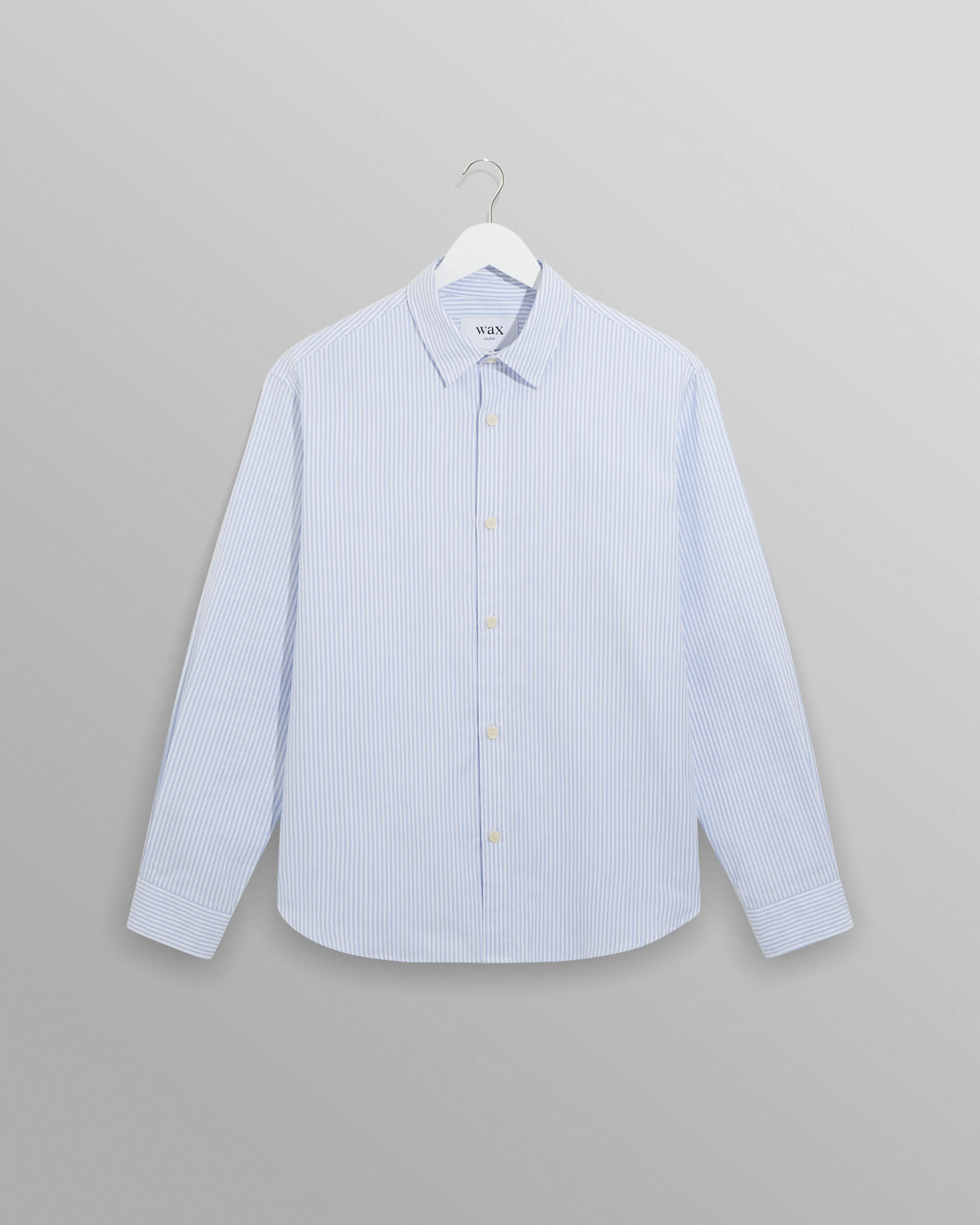 Trin Shirt Oxford Stripe sold by Wax London