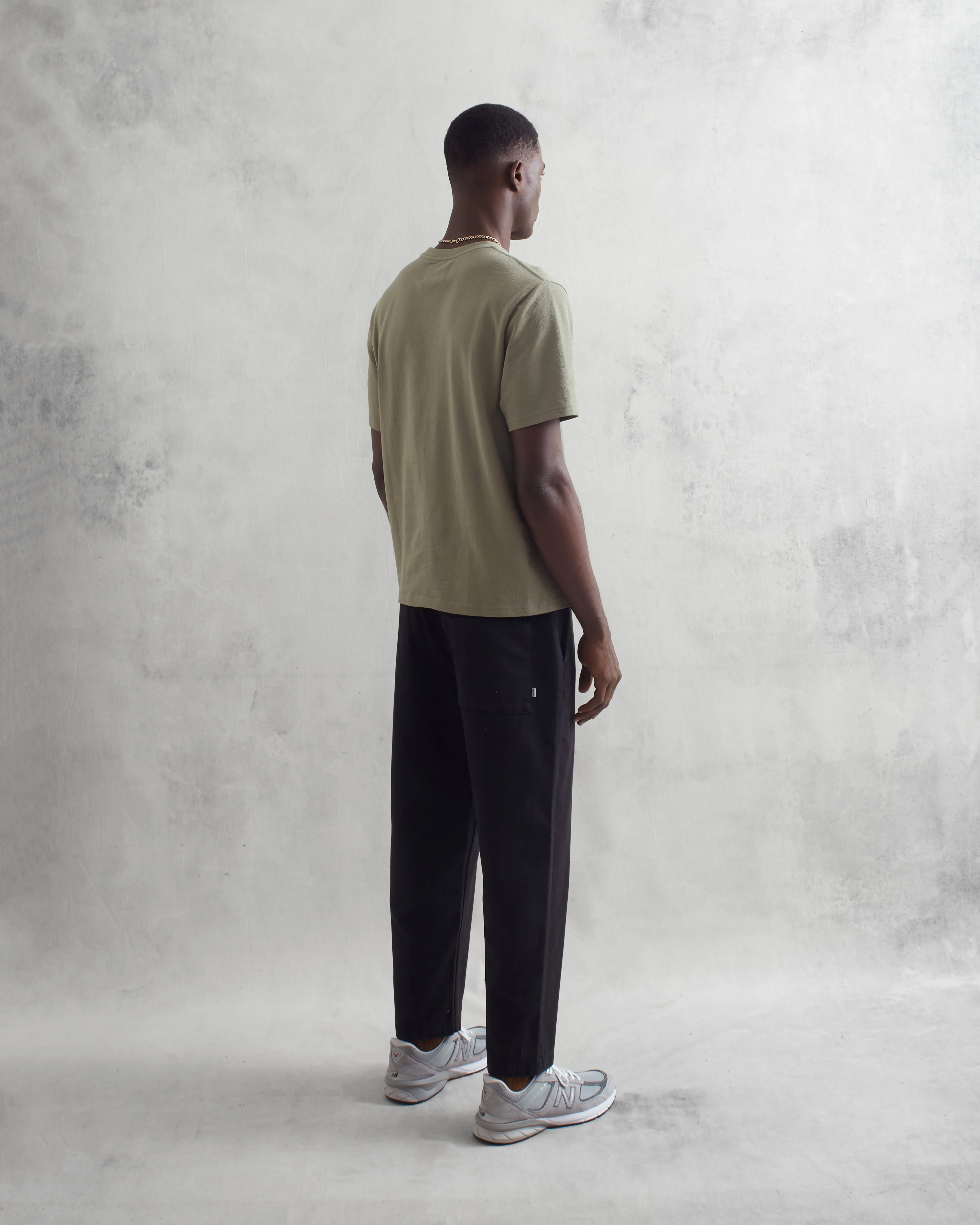 Dean - Green Textured Organic Cotton T-Shirt sold by Wax London product image thumbnail 5