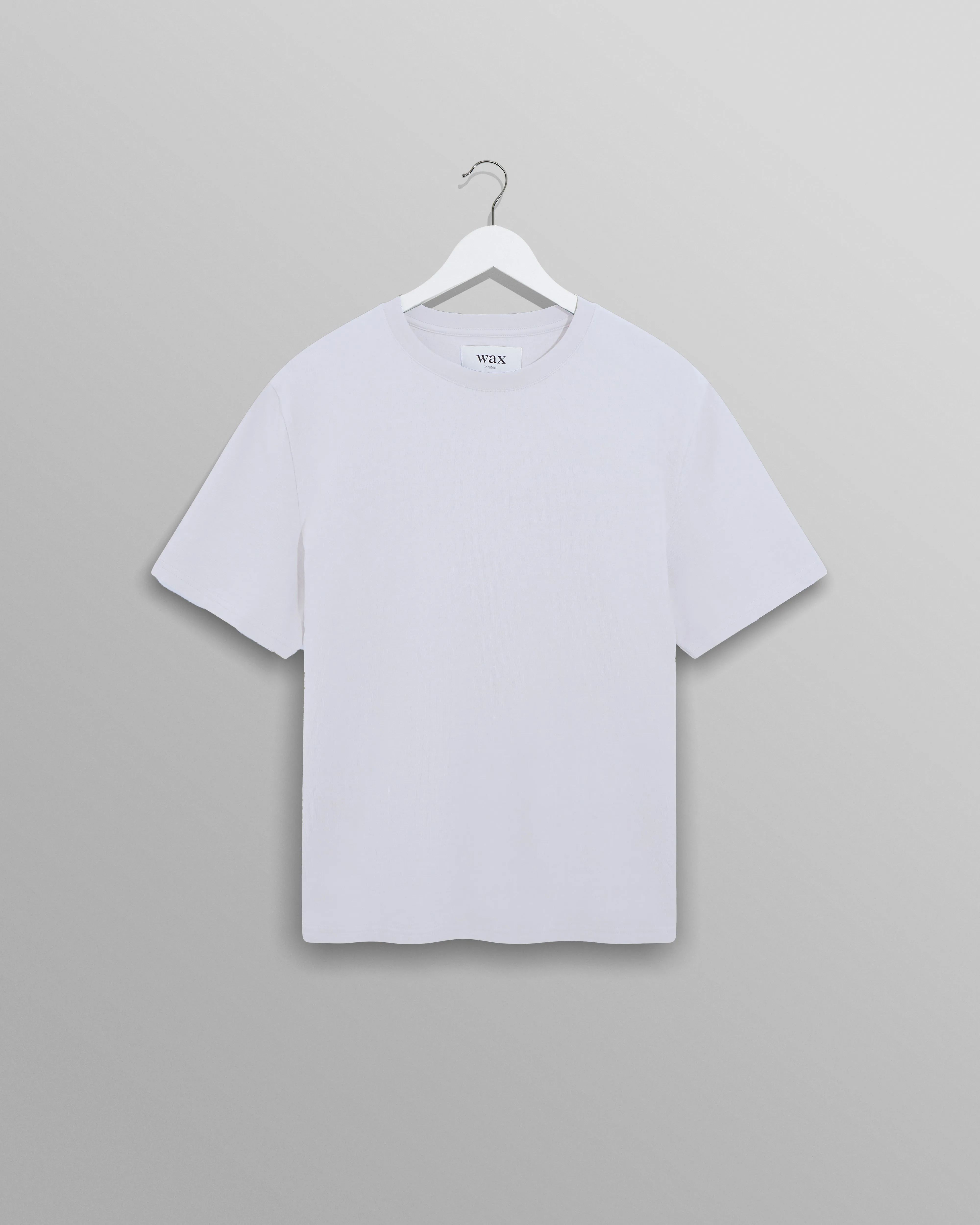 Dean - White Textured Organic Cotton T-Shirt sold by Wax London