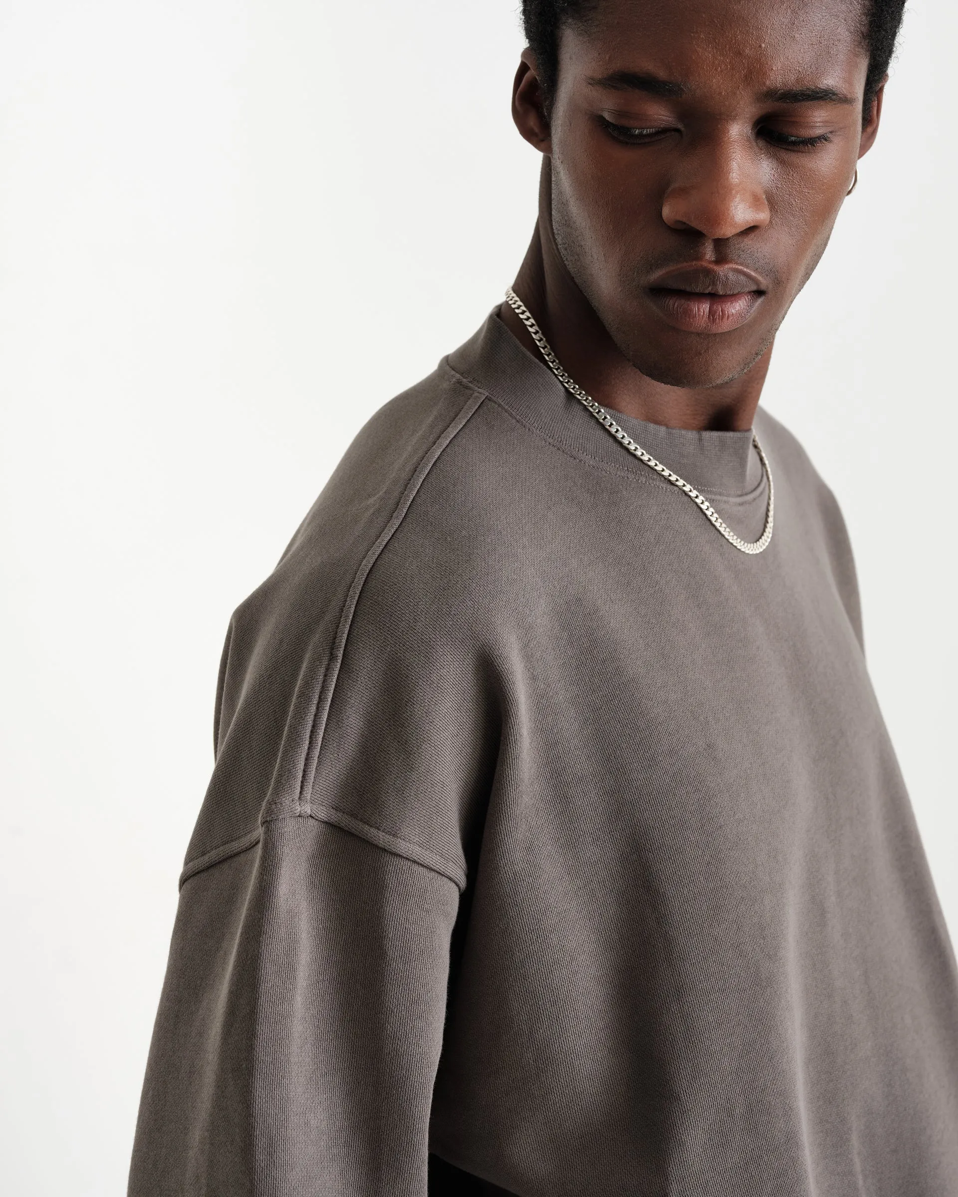 Zen - Charcoal Oversized Organic Cotton Sweat sold by Wax London product image thumbnail 3