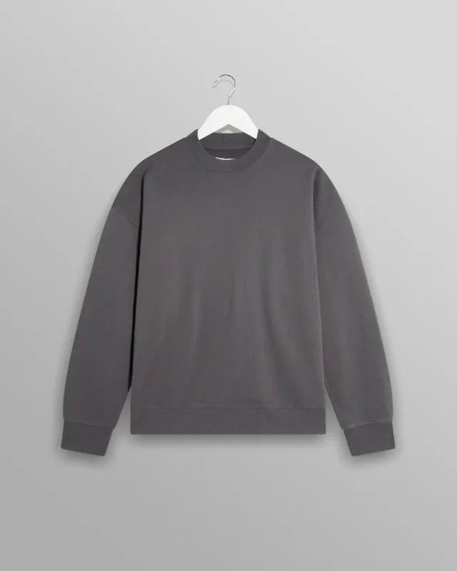 Zen - Charcoal Oversized Organic Cotton Sweat sold by Wax London