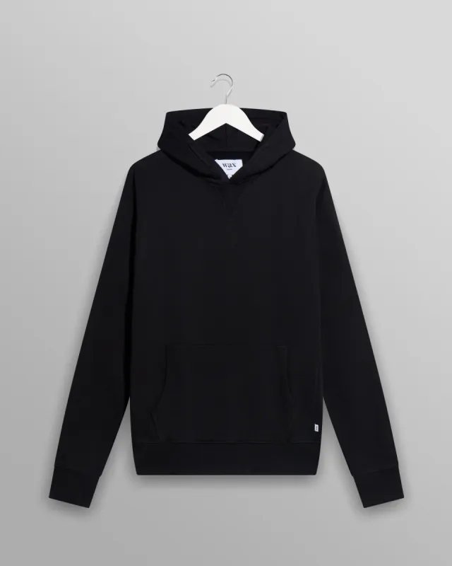 Buxton - Black Organic Cotton Hoodie made by Wax London