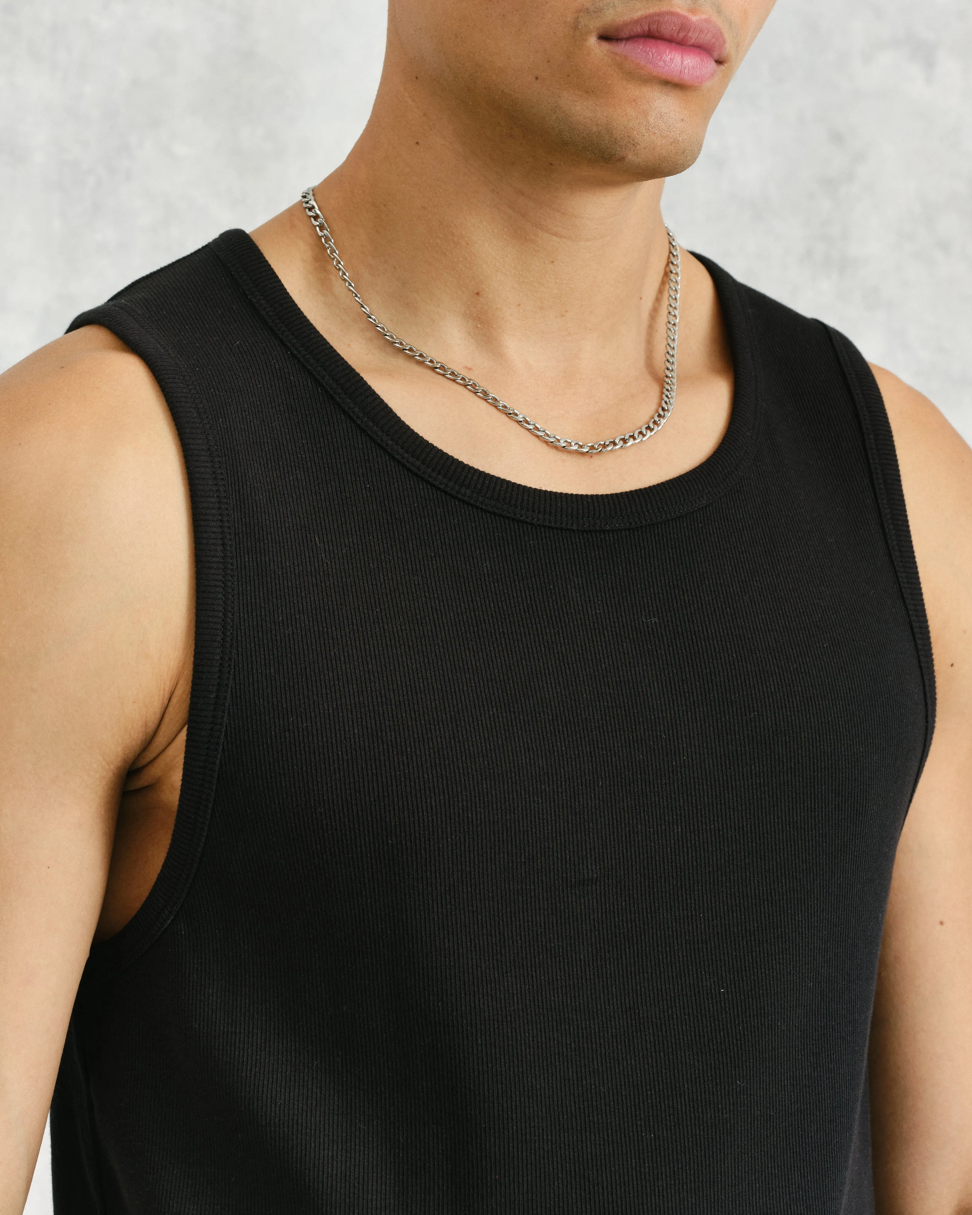 Montague - Black Ribbed Organic Cotton Vest sold by Wax London product image thumbnail 3