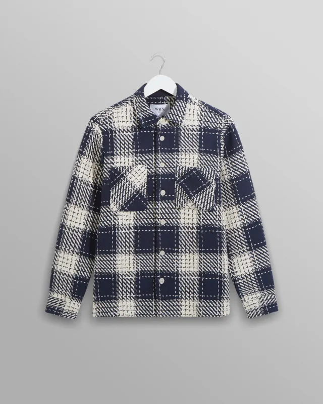 Whiting - Navy Marine Beatnik Overshirt made by Wax London