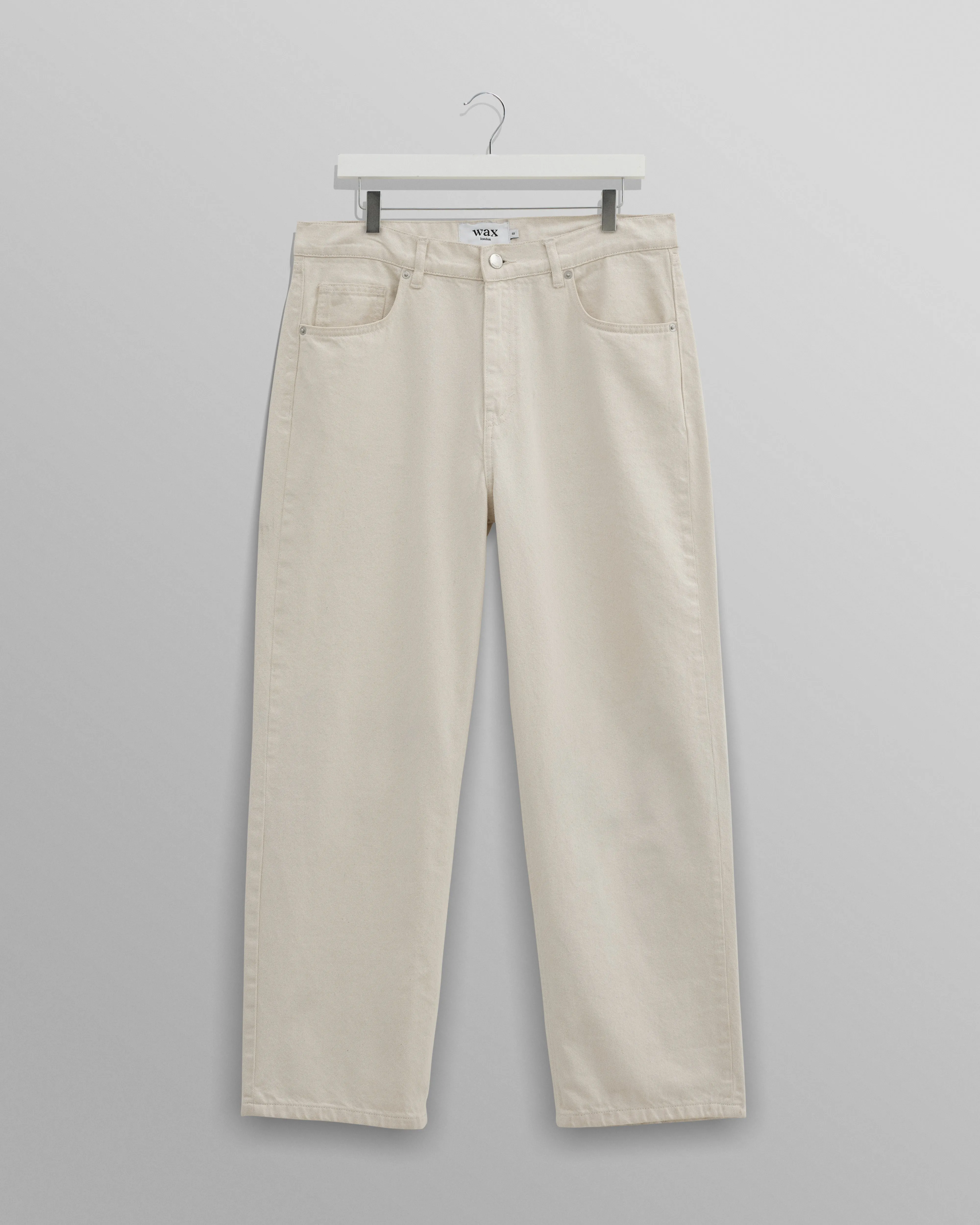 Felix - Ecru Loose Fit Denim Jeans sold by Wax London