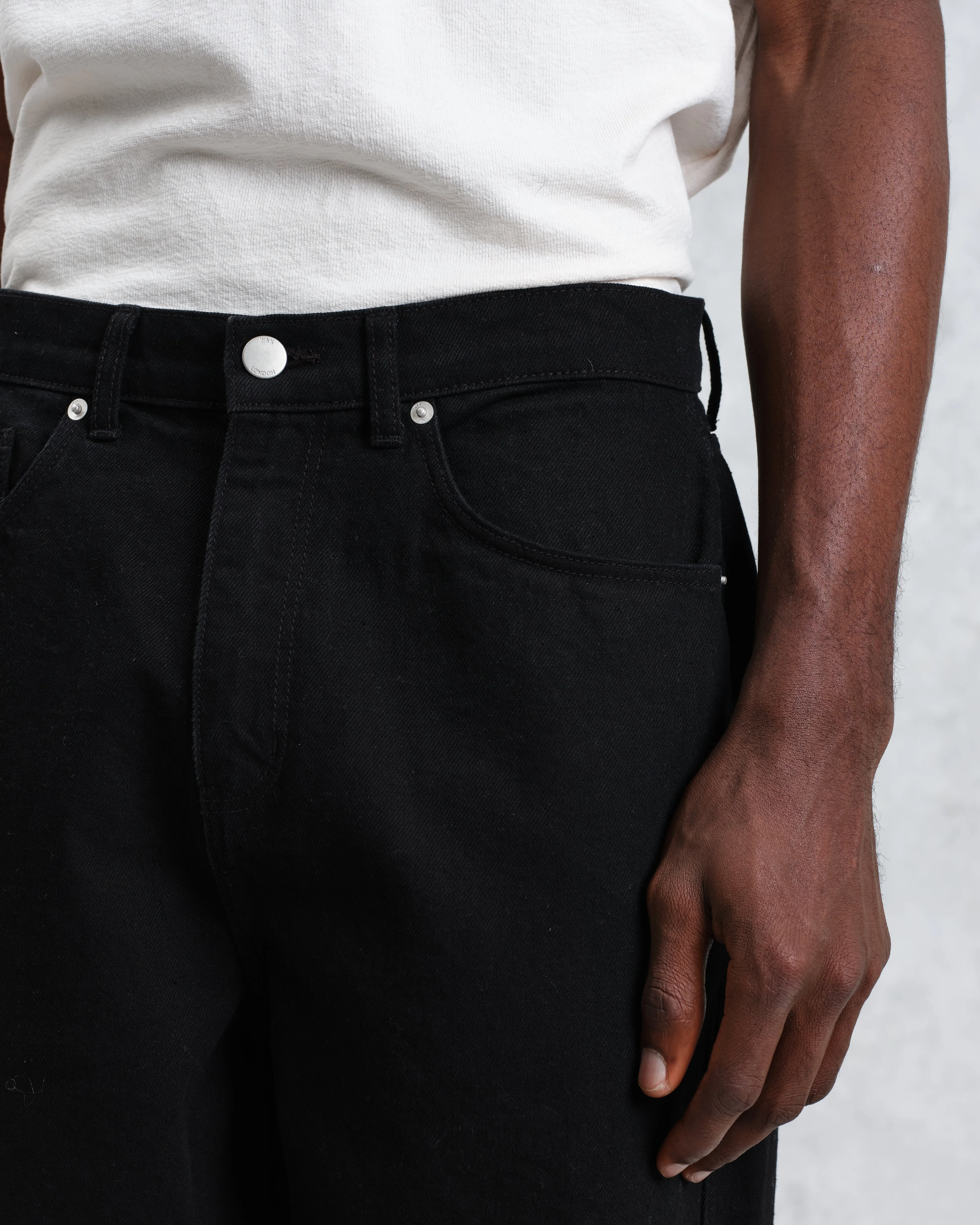Felix - Black Loose Fit Denim Jeans sold by Wax London product image thumbnail 3