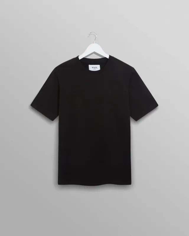 Reid - Black Organic Cotton T-Shirt sold by Wax London