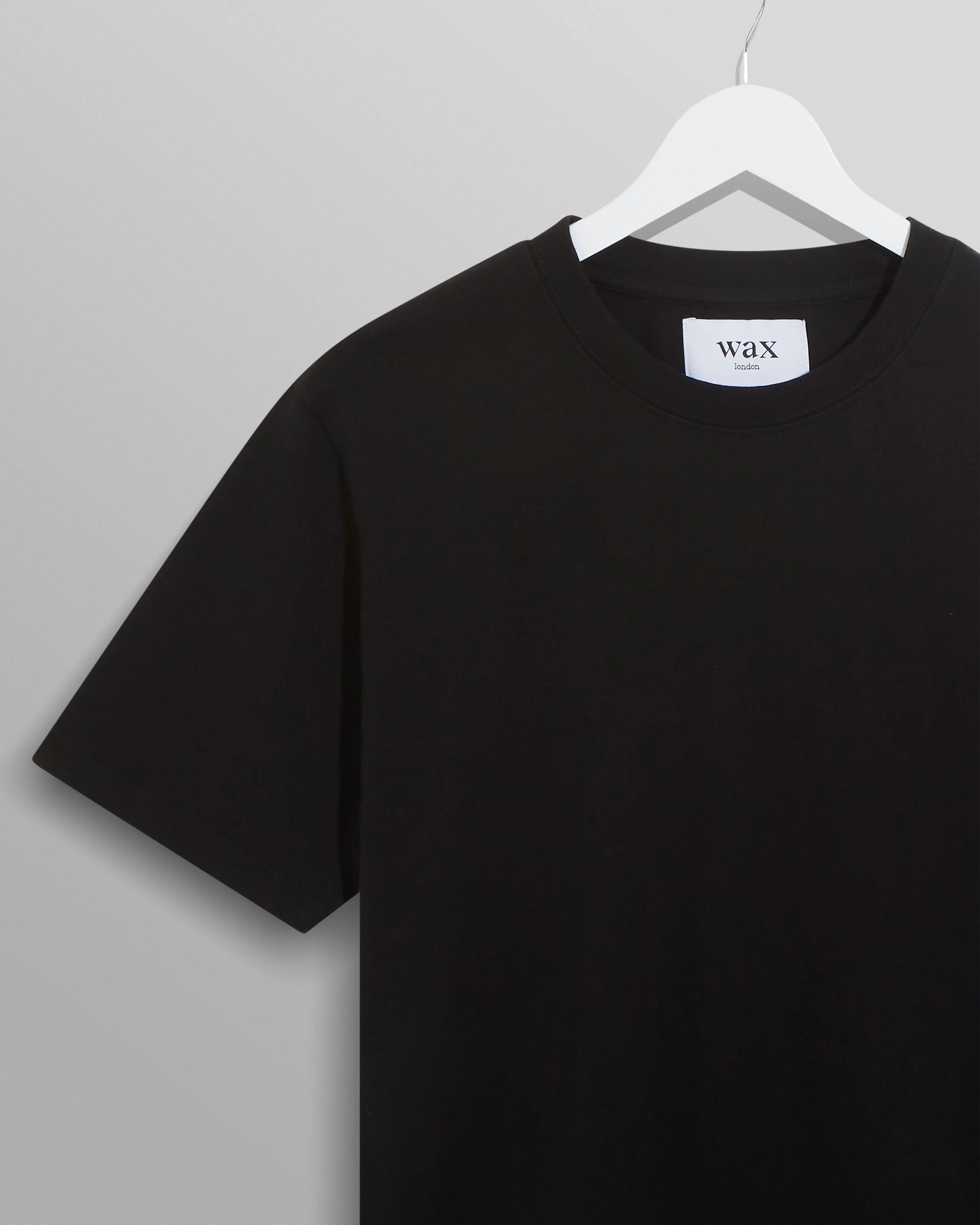 Reid - Black Organic Cotton T-Shirt sold by Wax London product image thumbnail 5