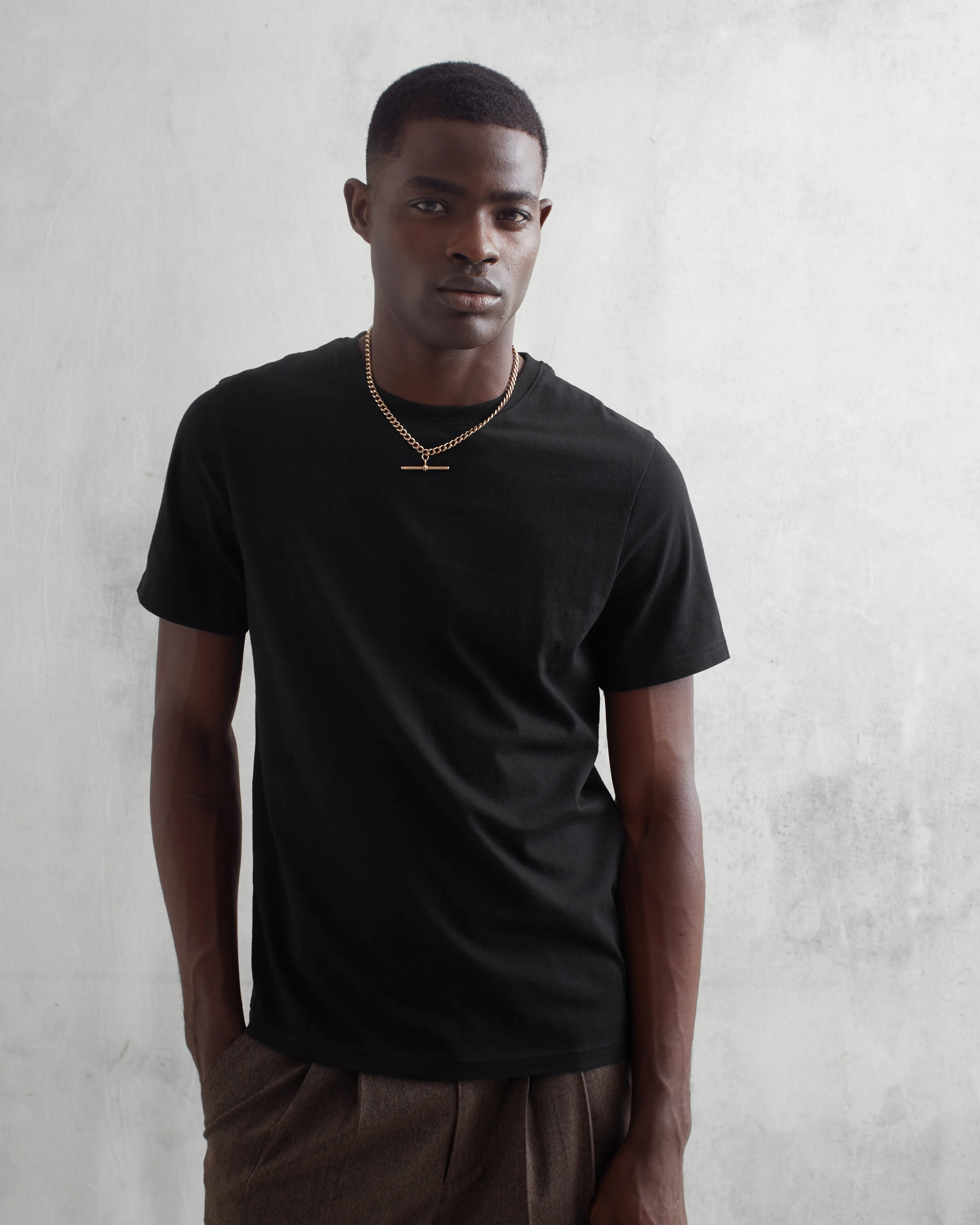Reid - Black Organic Cotton T-Shirt sold by Wax London product image thumbnail 2