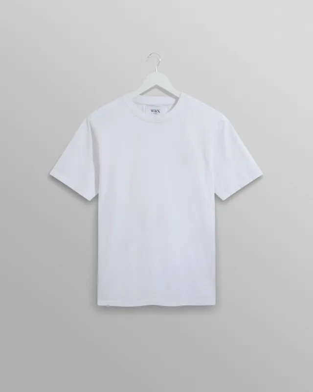 Reid - White Organic Cotton T-Shirt sold by Wax London