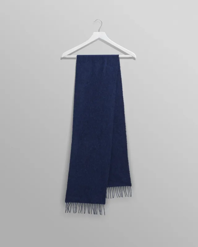 Eden - Blue Merino Wool Scarf made by Wax London