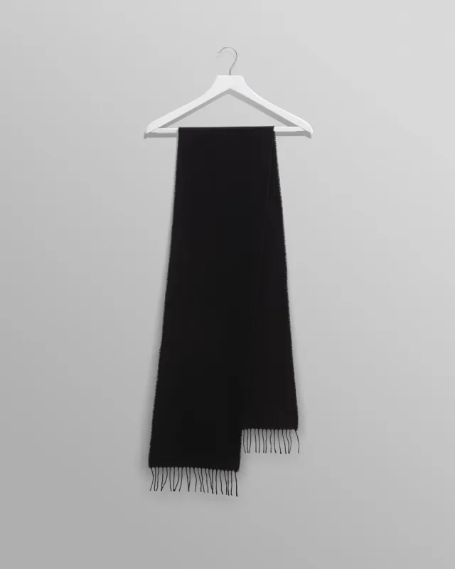 Eden - Black Merino Wool Scarf made by Wax London