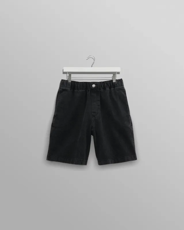 Cedar Shorts Black Denim made by Wax London