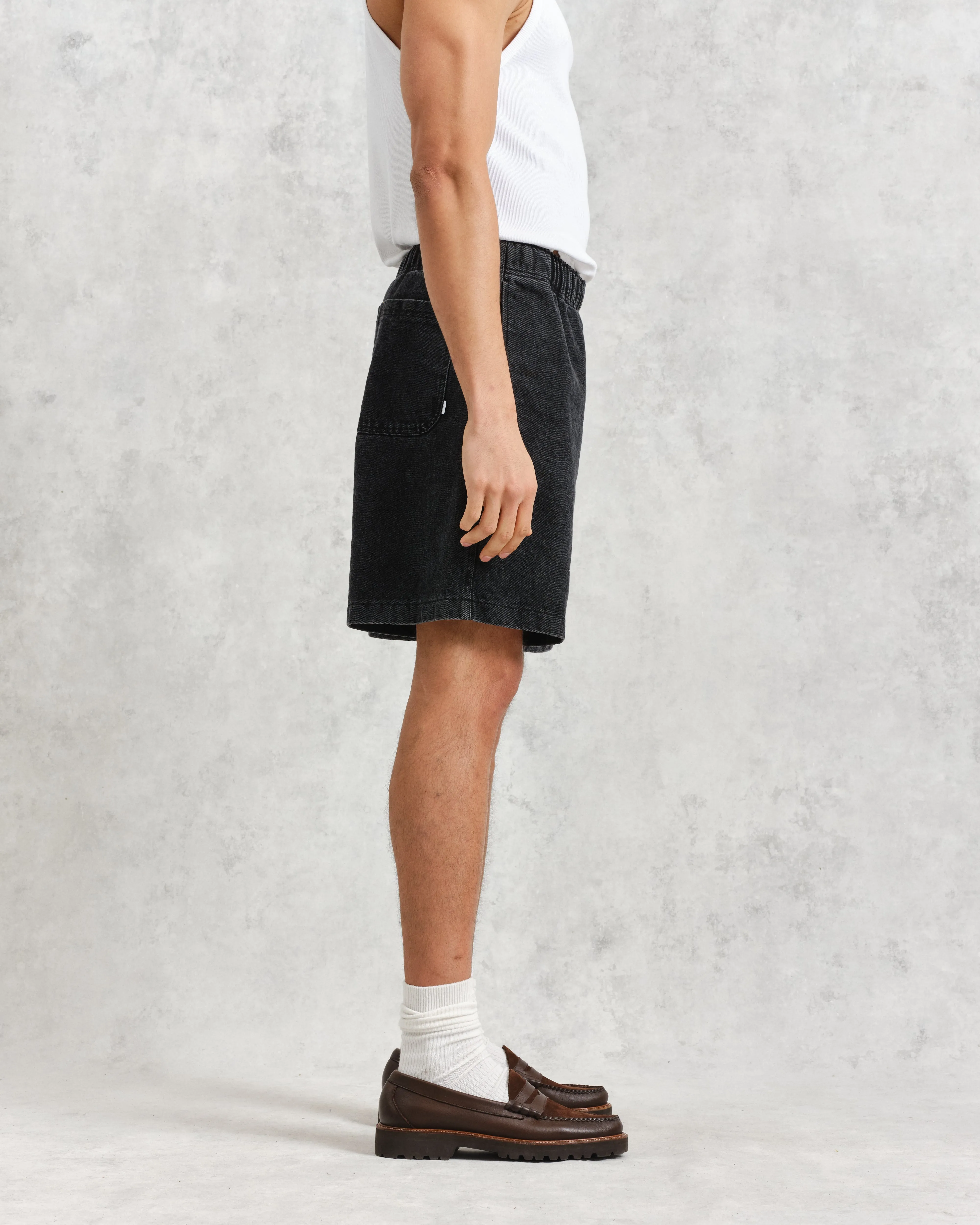 Cedar Shorts Black Denim sold by Wax London product image thumbnail 3