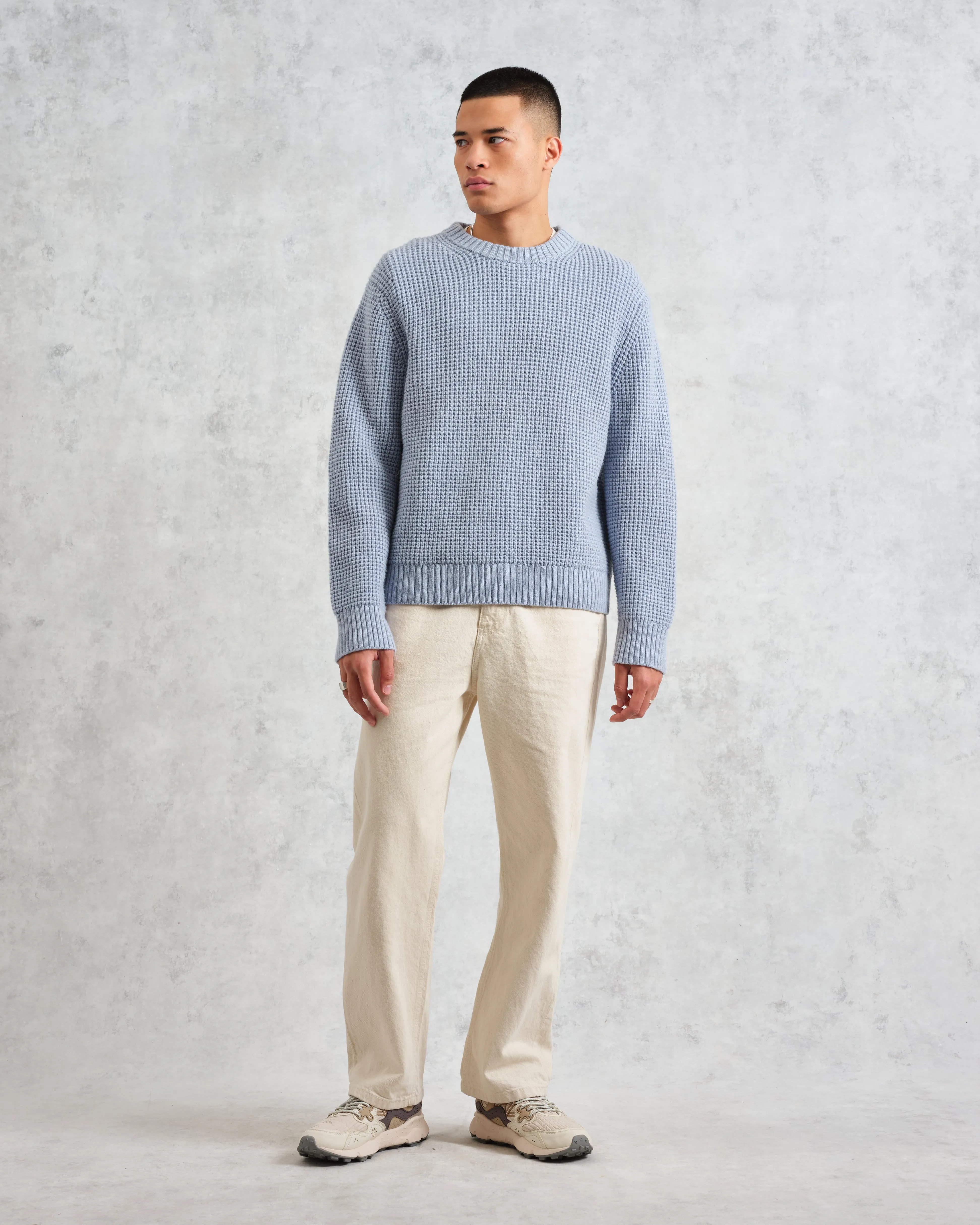 Wilde - Pale Blue Waffle Knit Jumper sold by Wax London product image thumbnail 4
