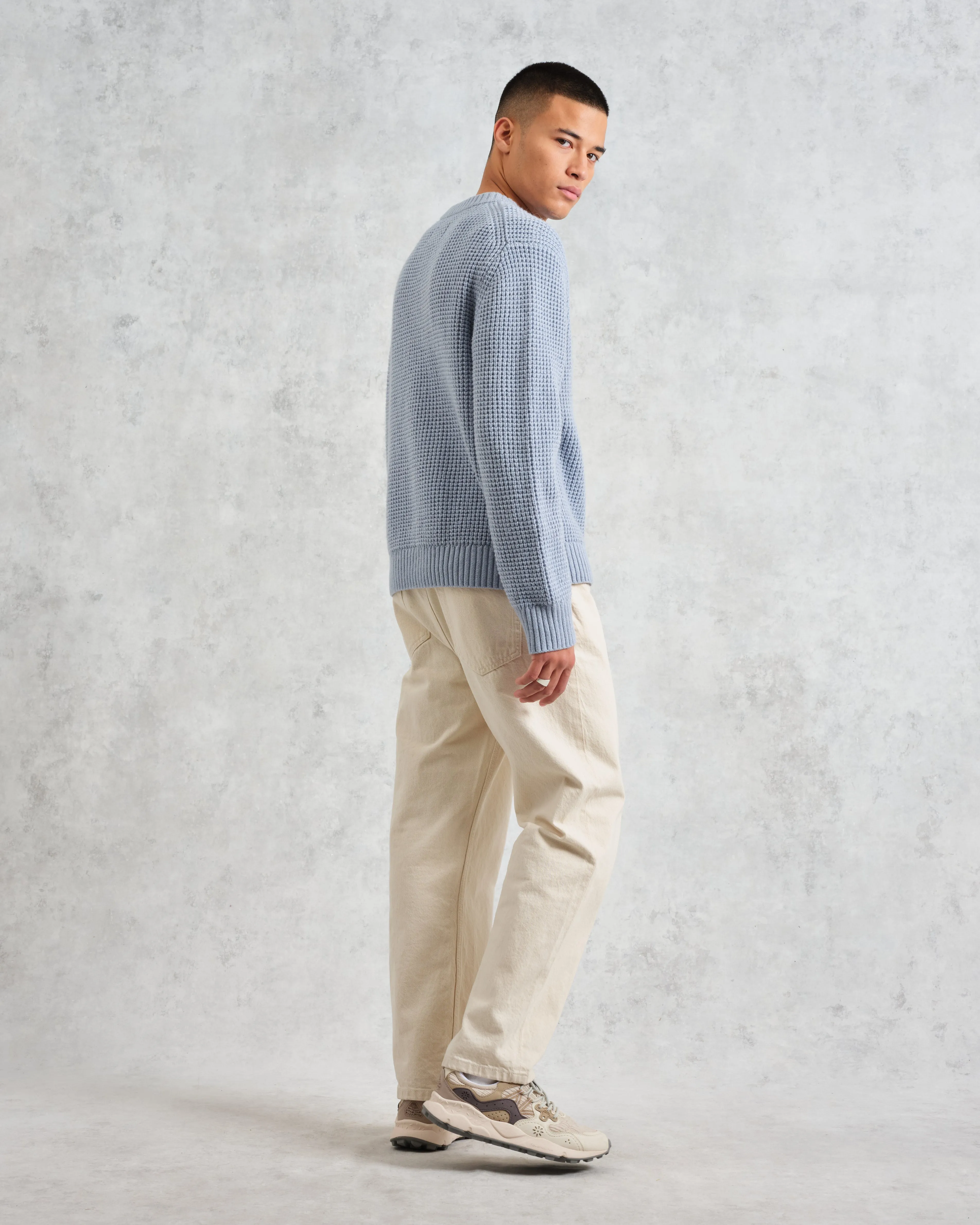 Wilde - Pale Blue Waffle Knit Jumper sold by Wax London product image thumbnail 5