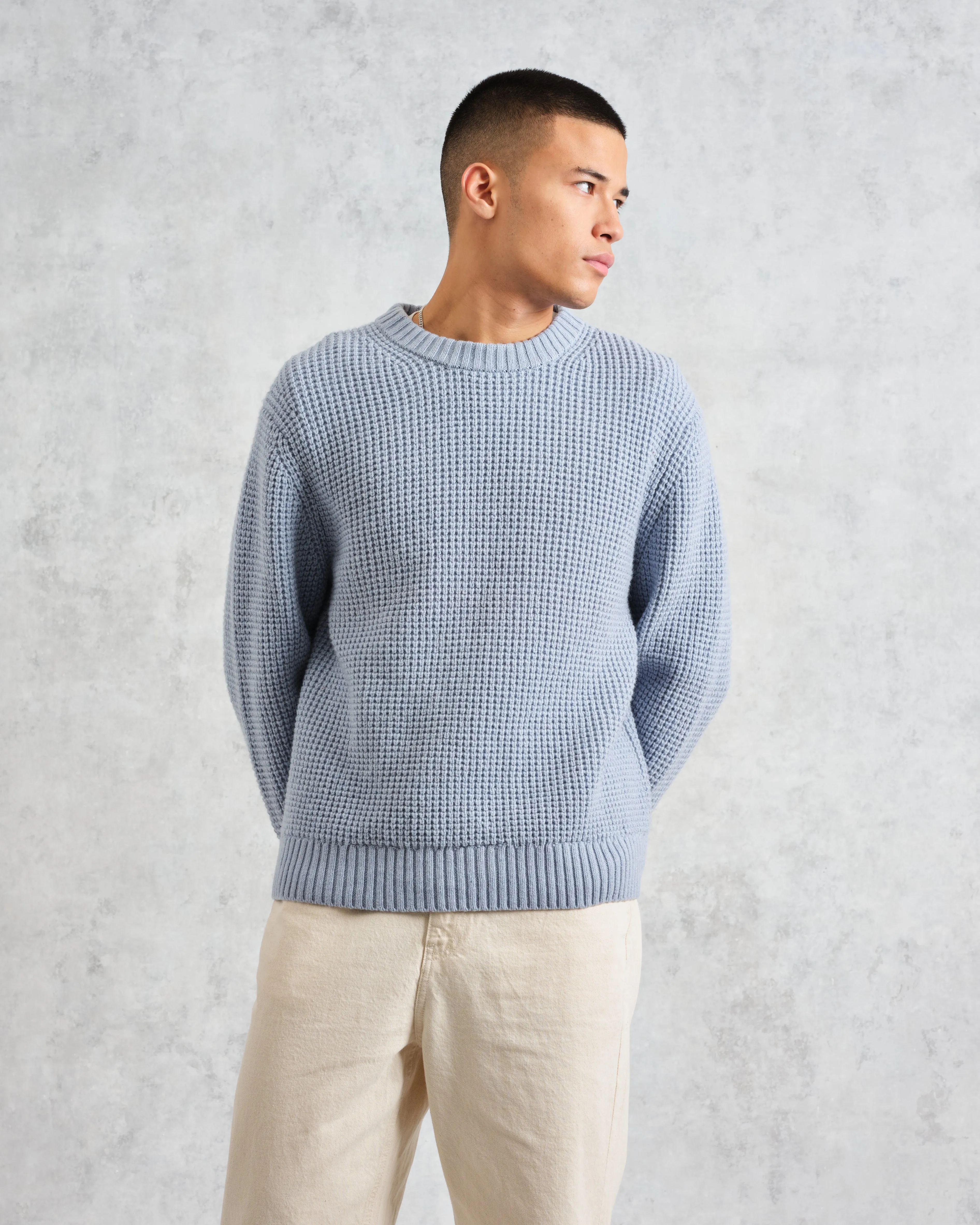 Wilde - Pale Blue Waffle Knit Jumper sold by Wax London product image thumbnail 2